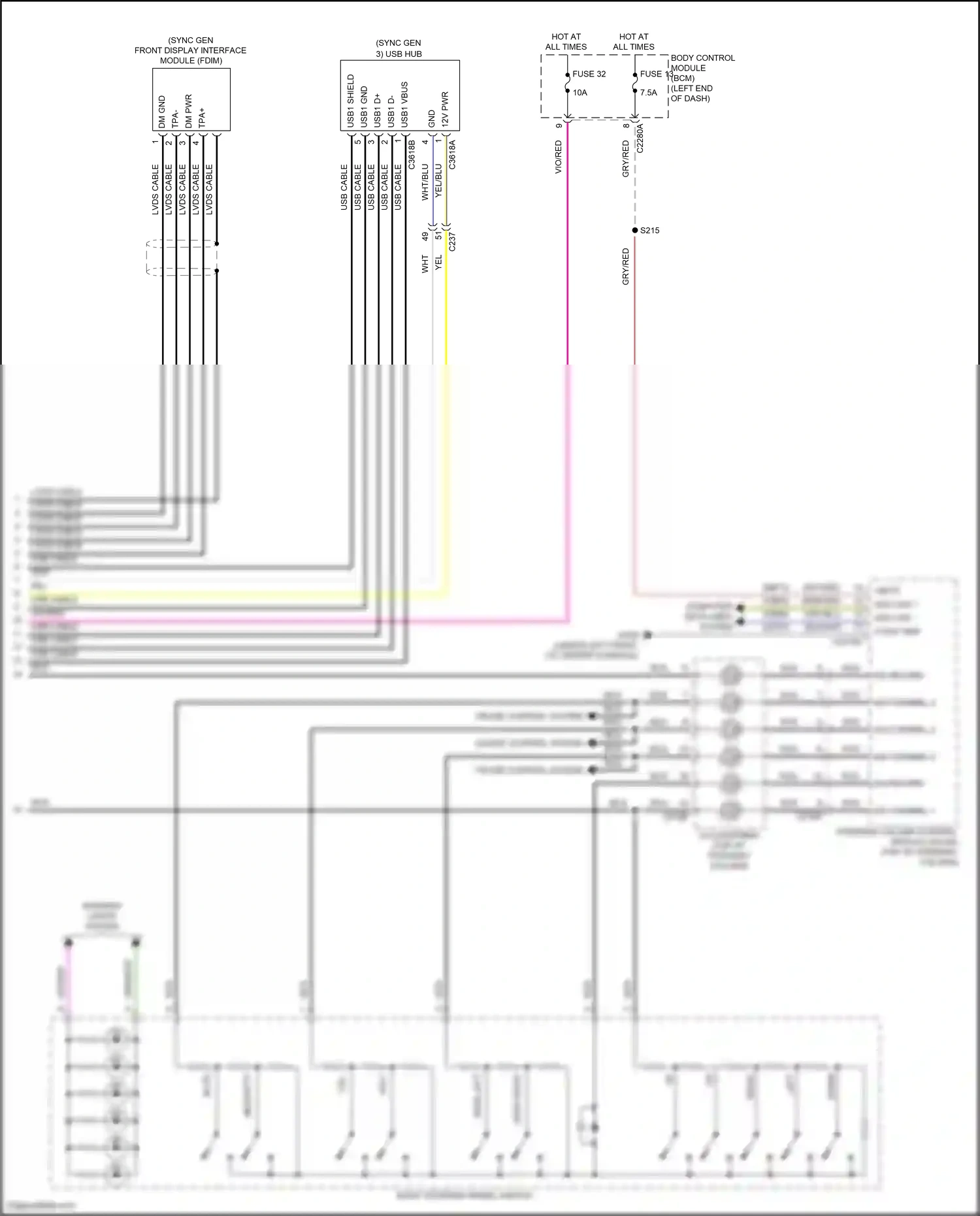 Wiring diagram yel/blu for Ford Explorer V facelift 2 (2017-2019) (16 of 52)
