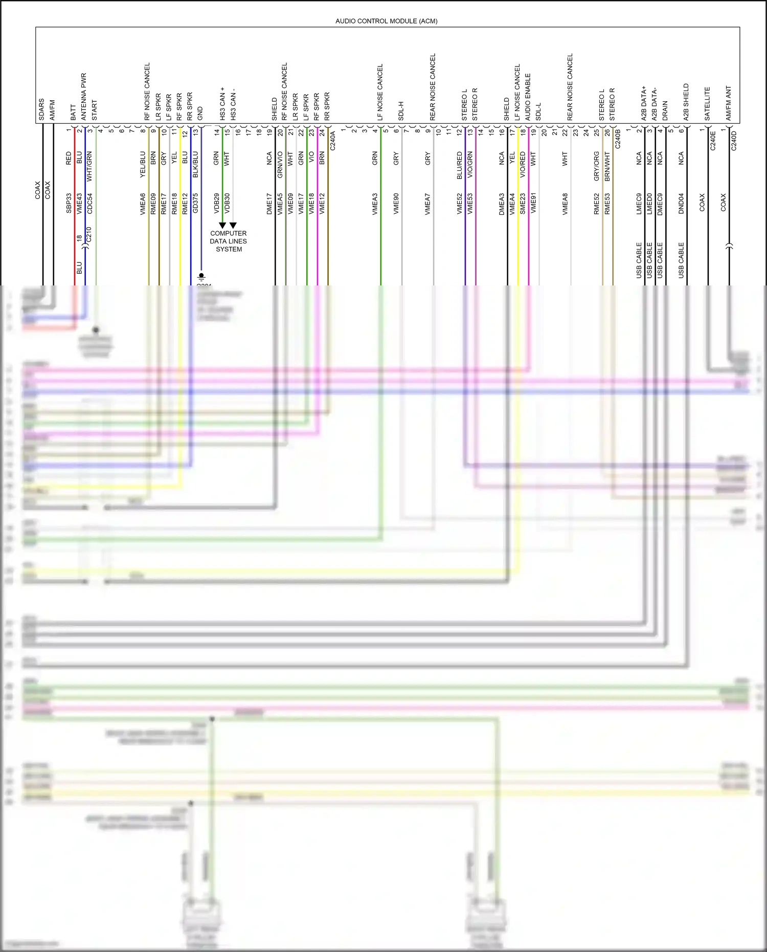 Wiring diagram yel/org for Ford Explorer V facelift 2 (2017-2019) (13 of 57)