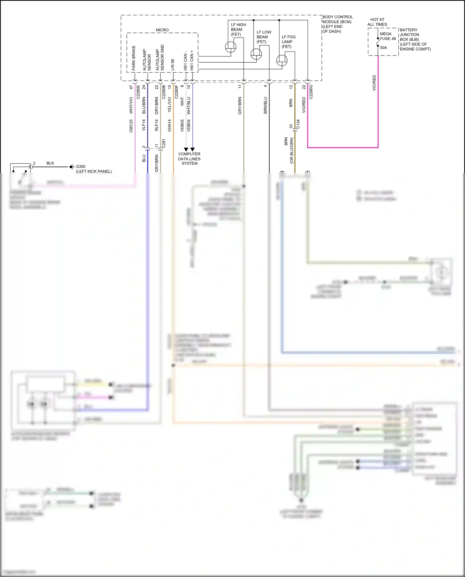 Wiring diagram yel/vio for Ford Explorer V facelift 2 (2017-2019) (19 of 62)