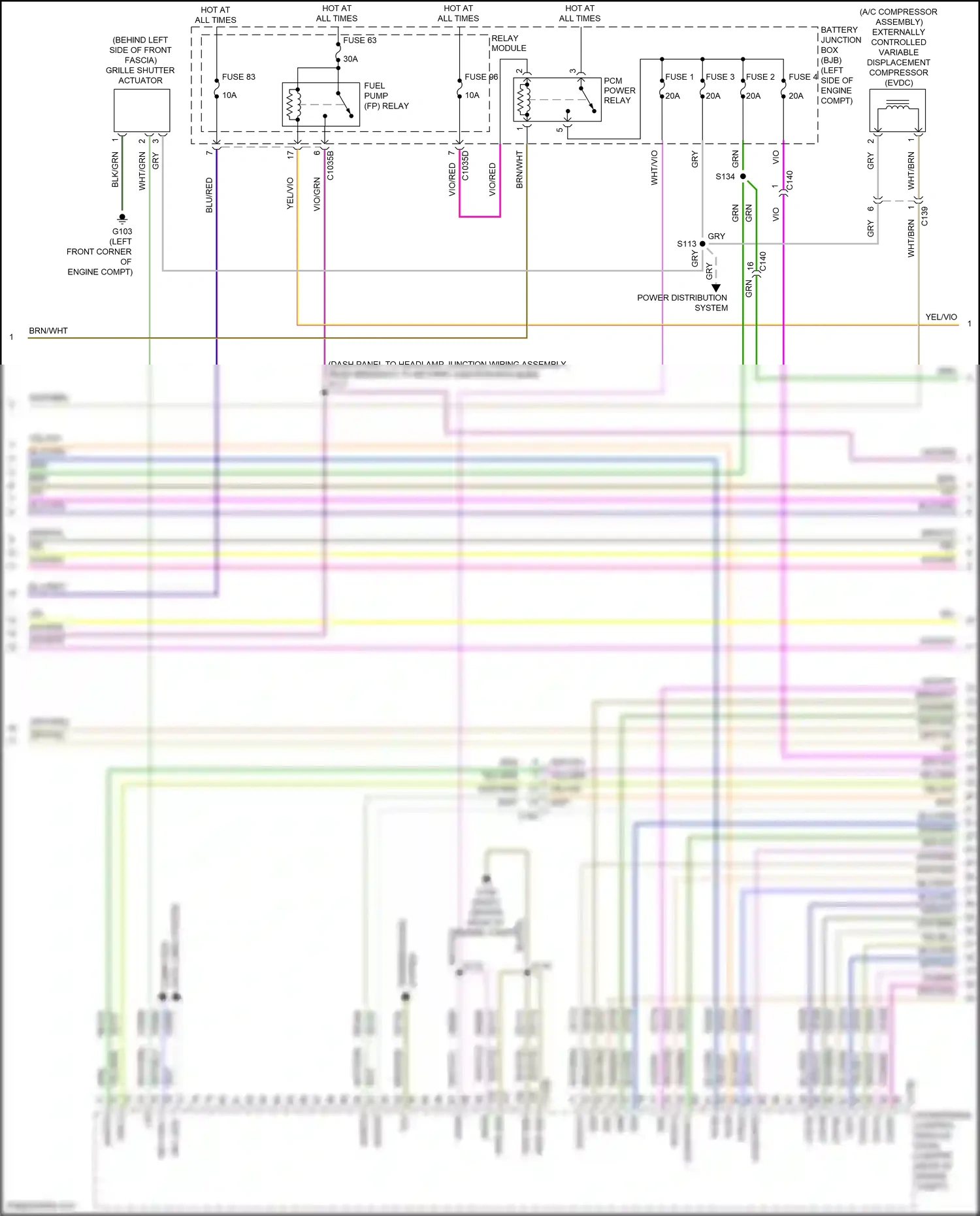 Wiring diagram yel/vio for Ford Explorer V facelift 2 (2017-2019) (47 of 62)