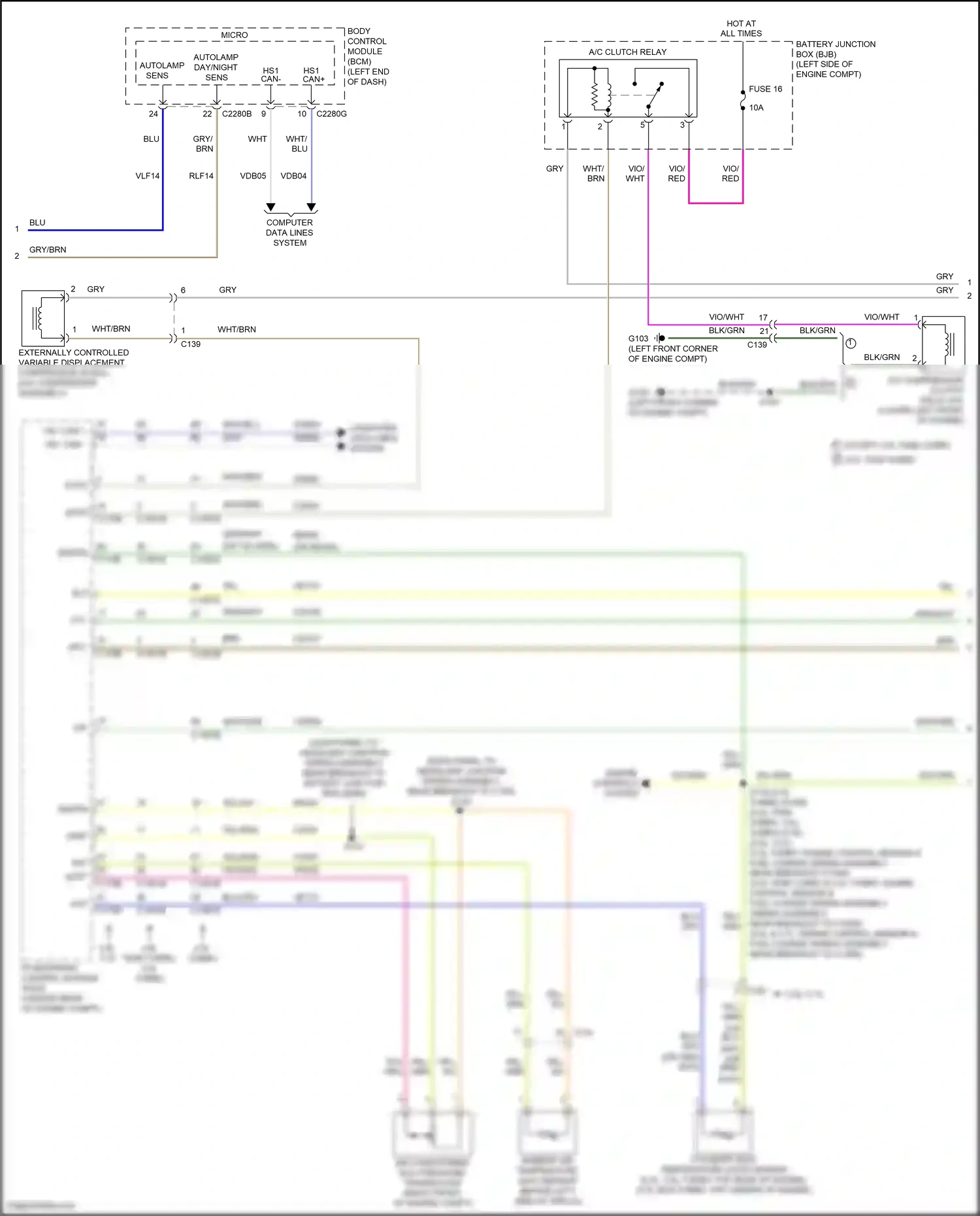 Ford Explorer V facelift (2015-2018) a/c compressor assembly wiring diagram  (1 of 4)