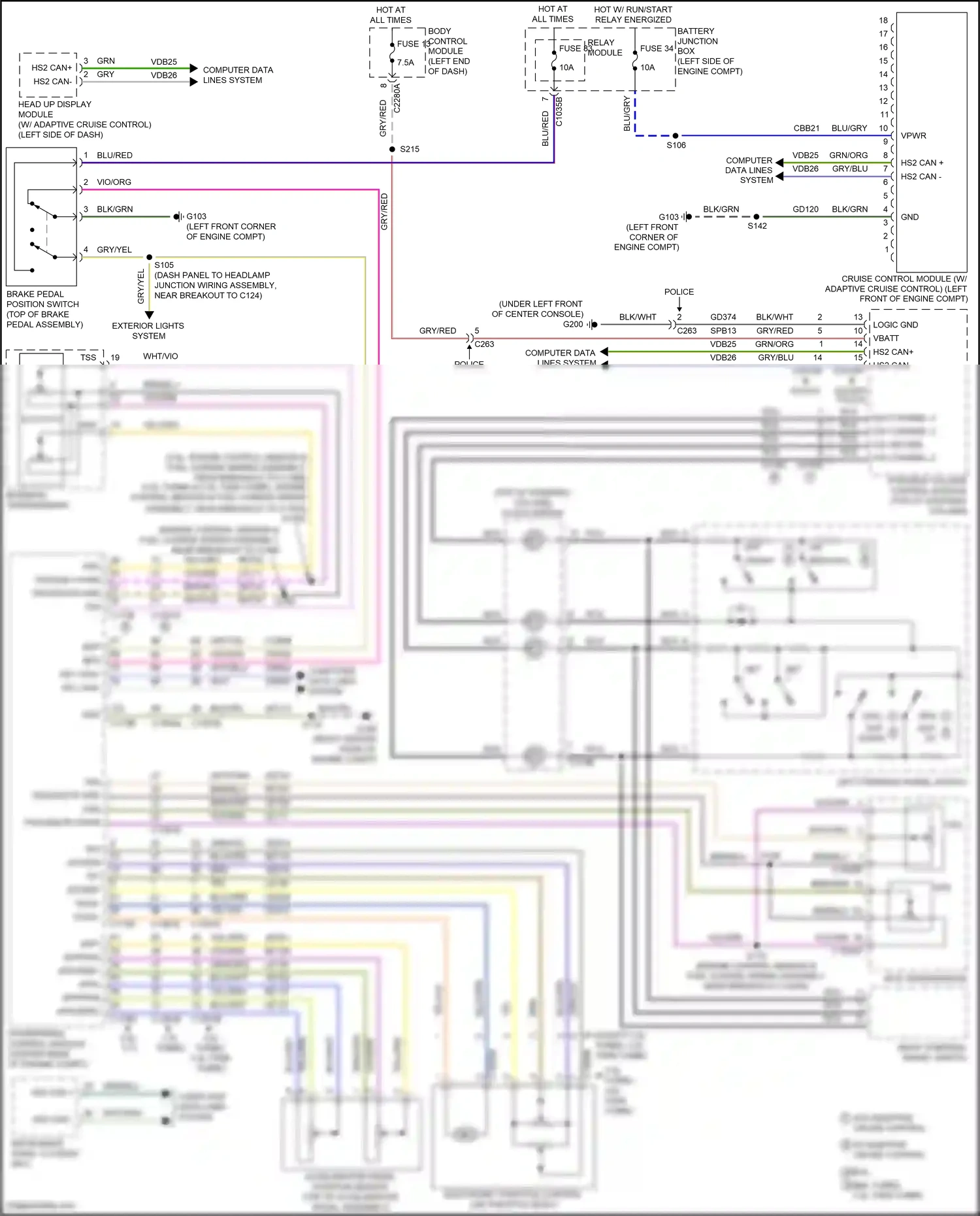 Wiring diagram blk/wht for Ford Explorer V facelift (2015-2018) (34 of 36)