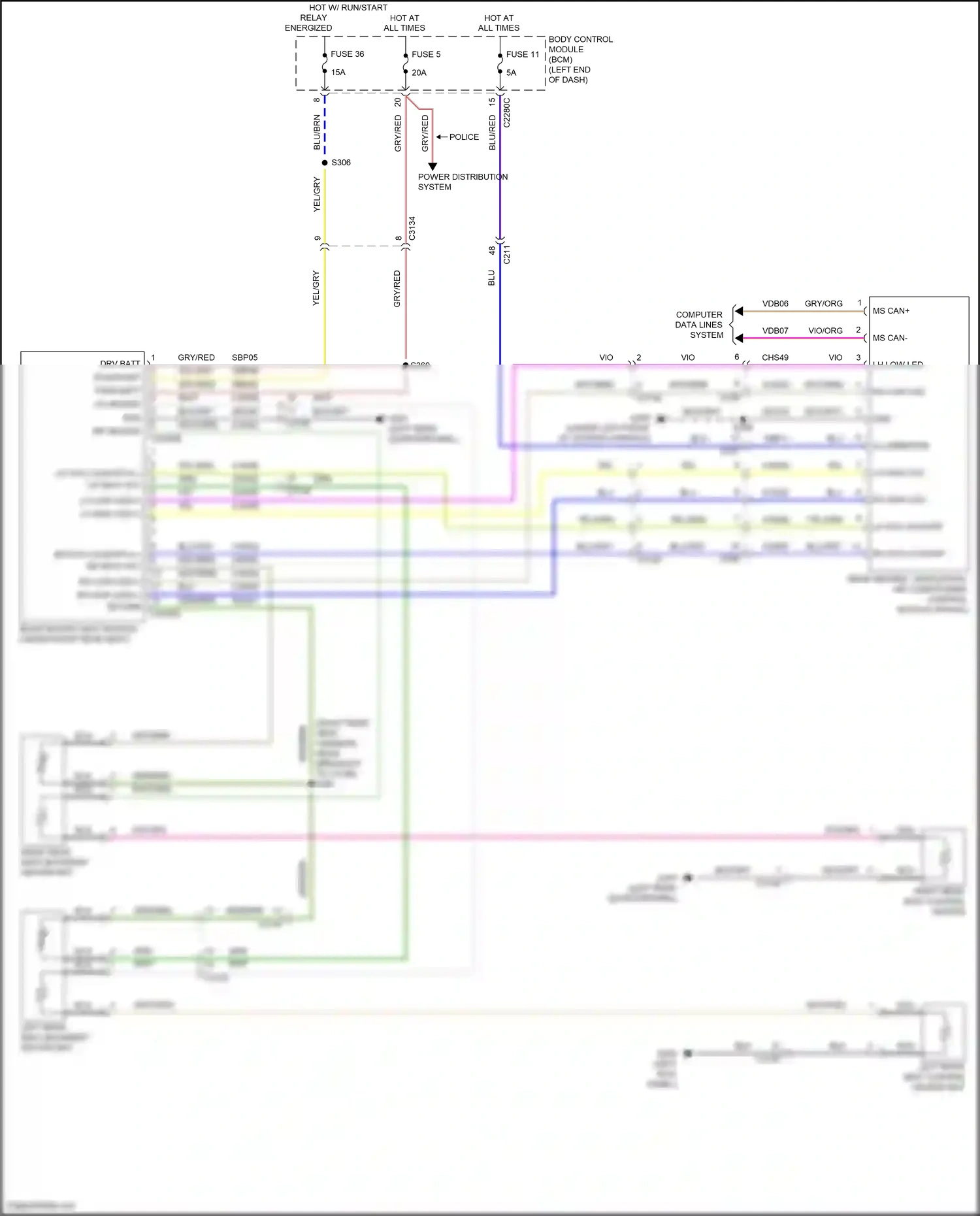 Wiring diagram blk/wht for Ford Explorer V facelift (2015-2018) (20 of 36)