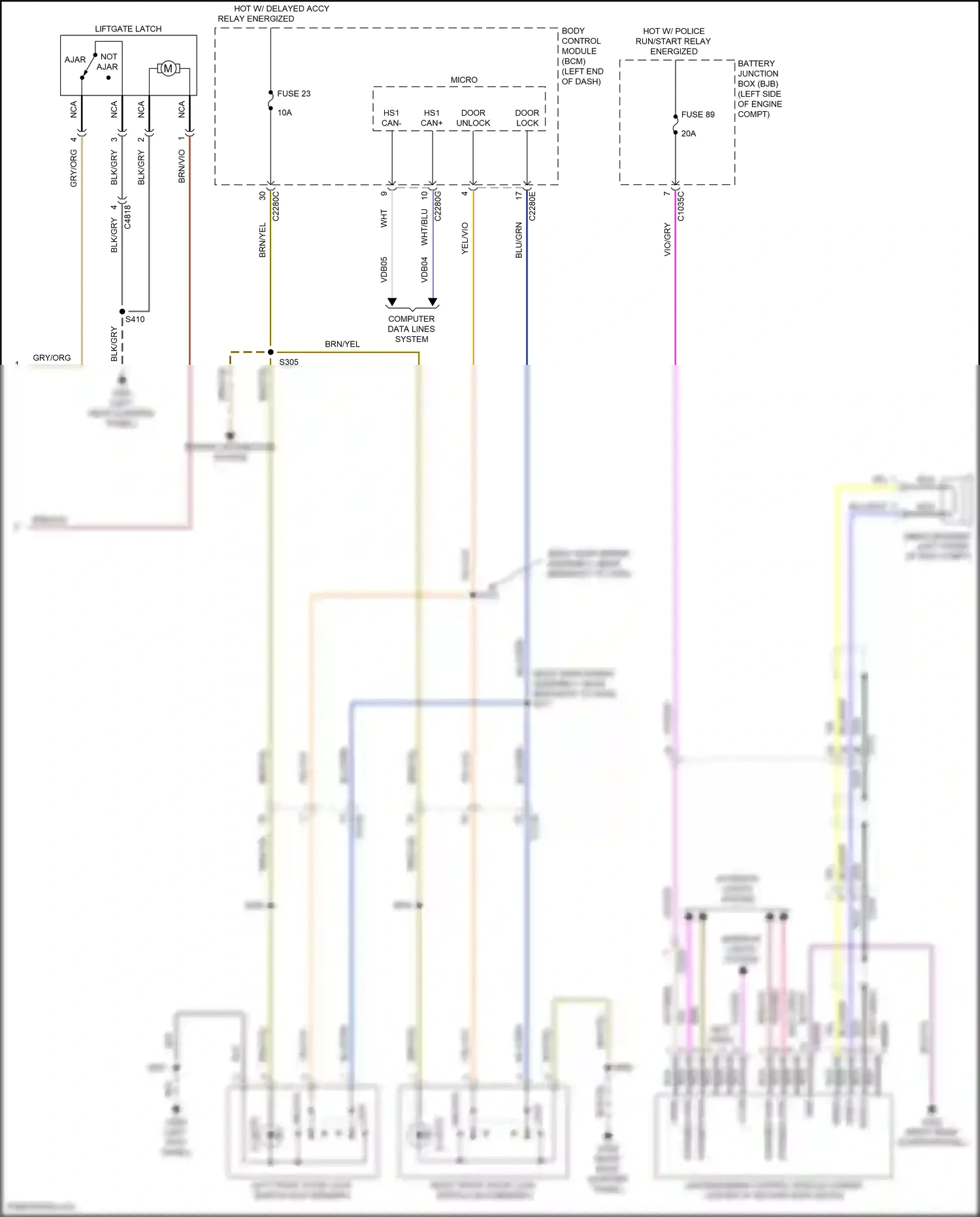 Wiring diagram blk/yel for Ford Explorer V facelift (2015-2018) (7 of 41)