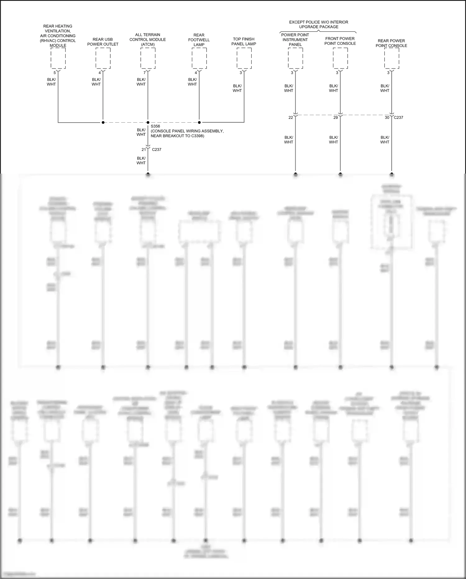 Wiring diagram blower motor speed control for Ford Explorer V facelift (2015-2018) (2 of 2)