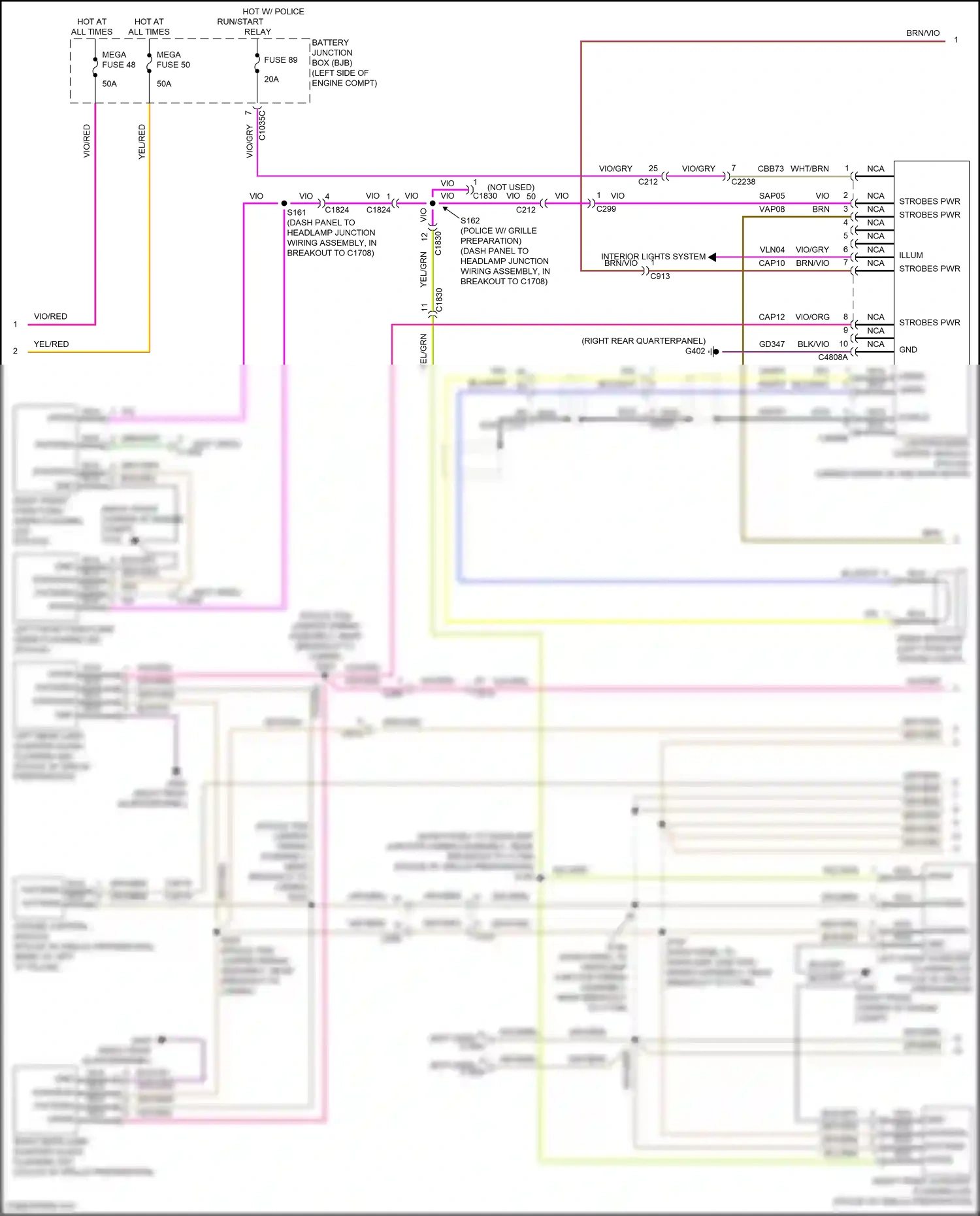 Wiring diagram brn/vio for Ford Explorer V facelift (2015-2018) (23 of 56)