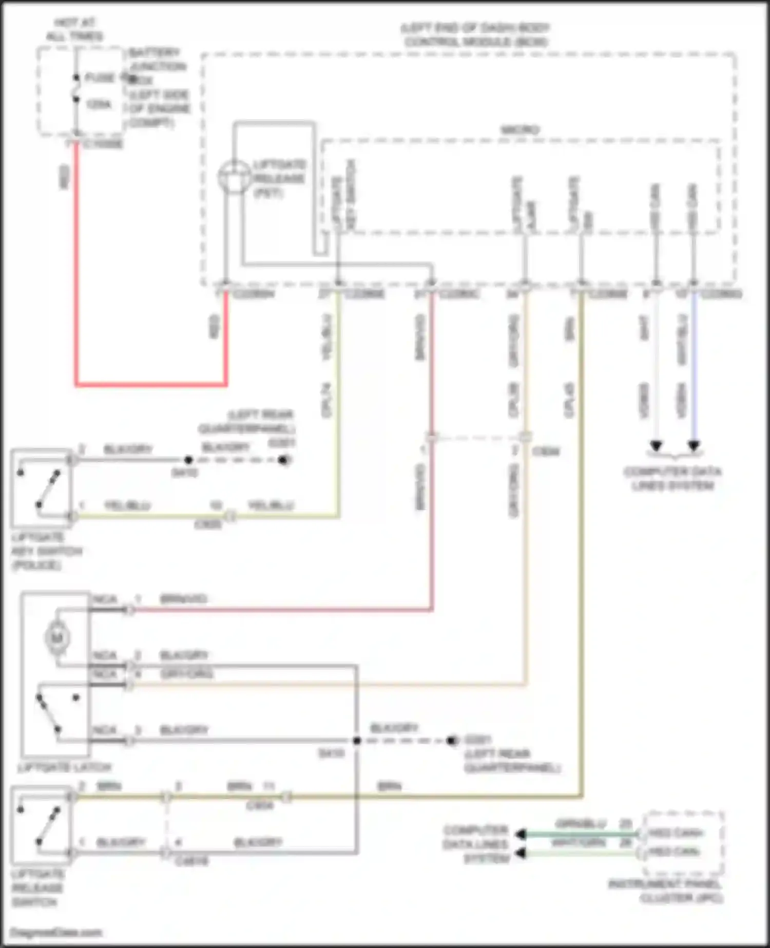 Wiring diagram computer data lines system for Ford Explorer V facelift (2015-2018) (5 of 84)