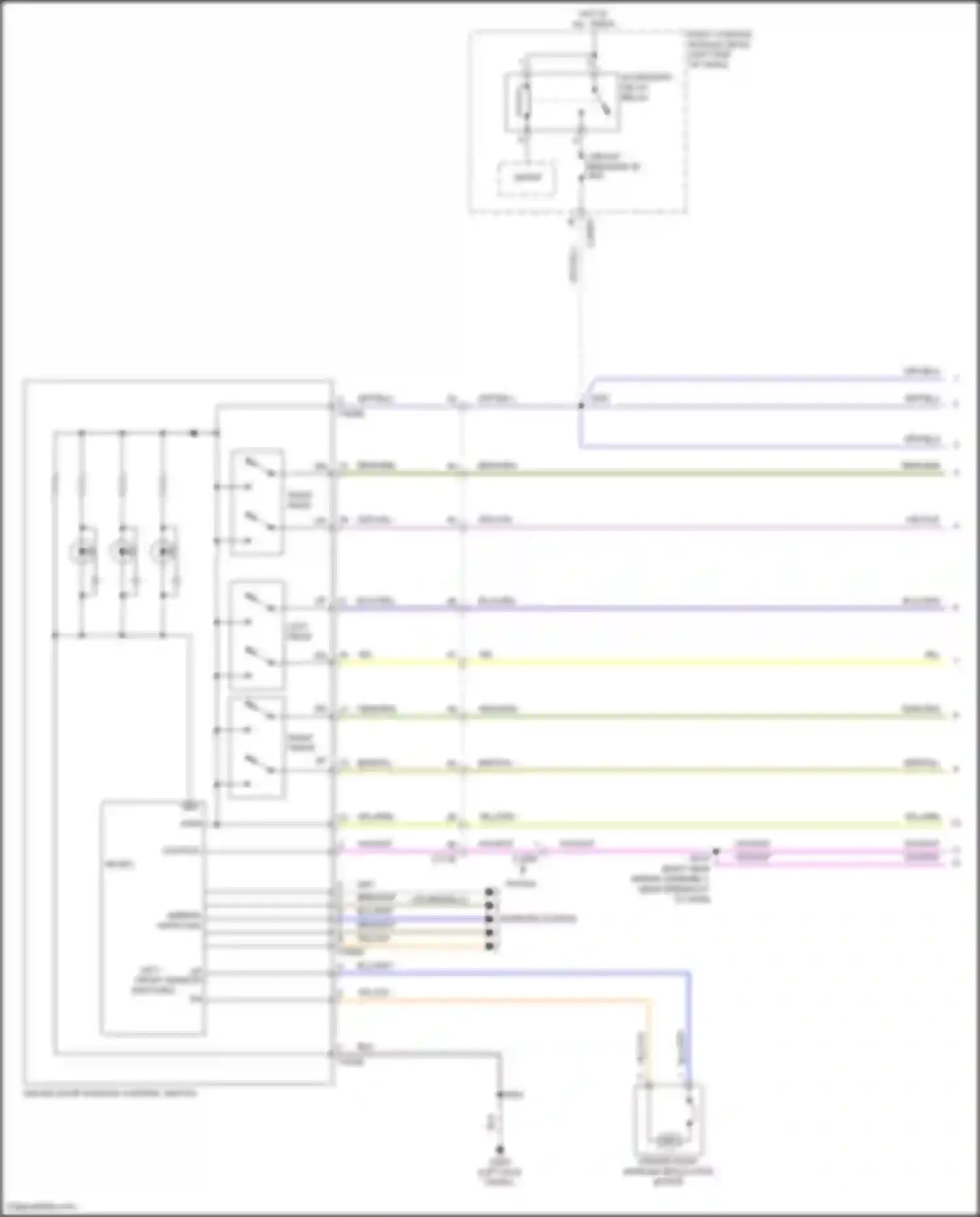 Wiring diagram driver door window control switch for Ford Explorer V facelift (2015-2018) (8 of 11)