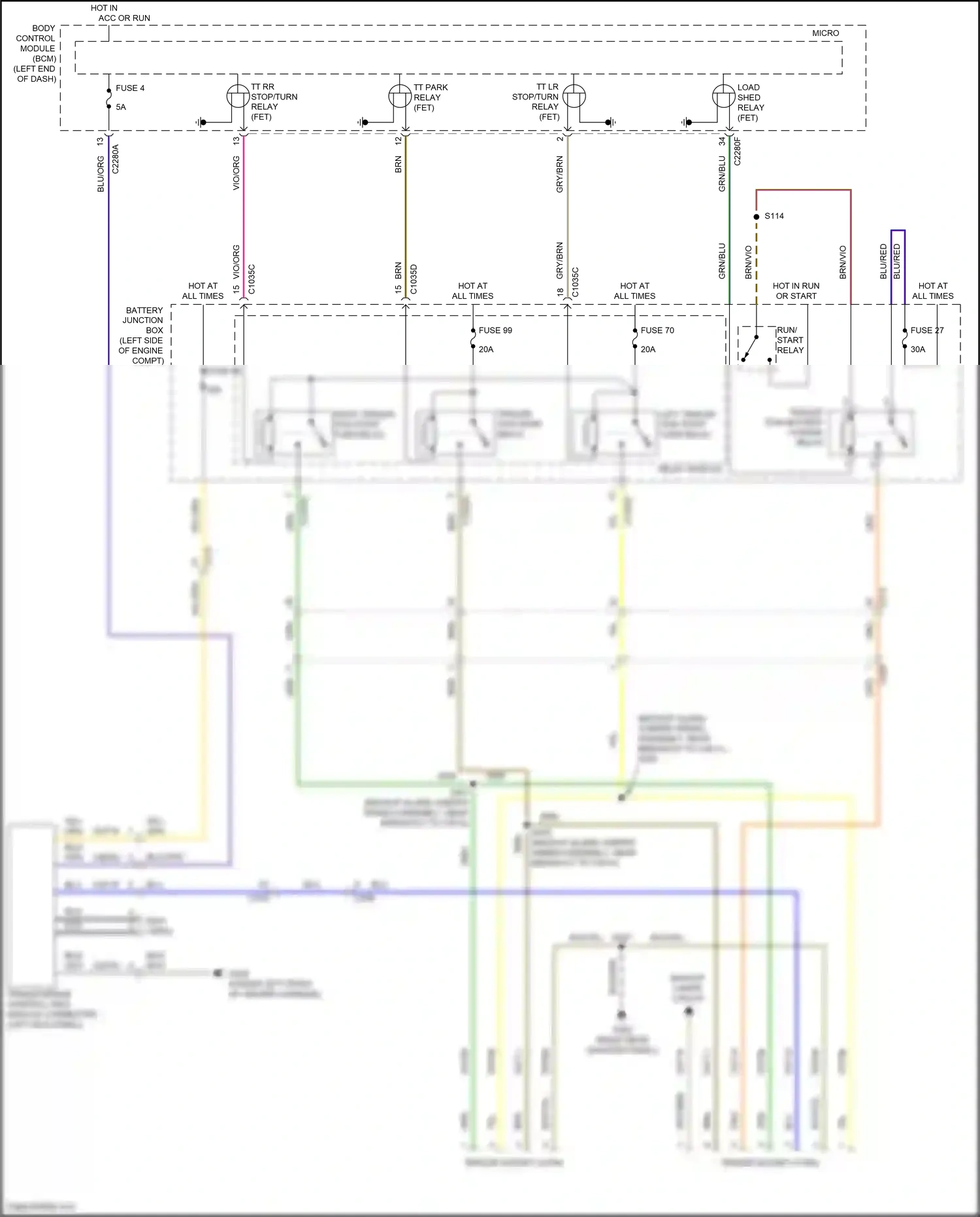 Wiring diagram fuse 27 for Ford Explorer V facelift (2015-2018) (4 of 4)