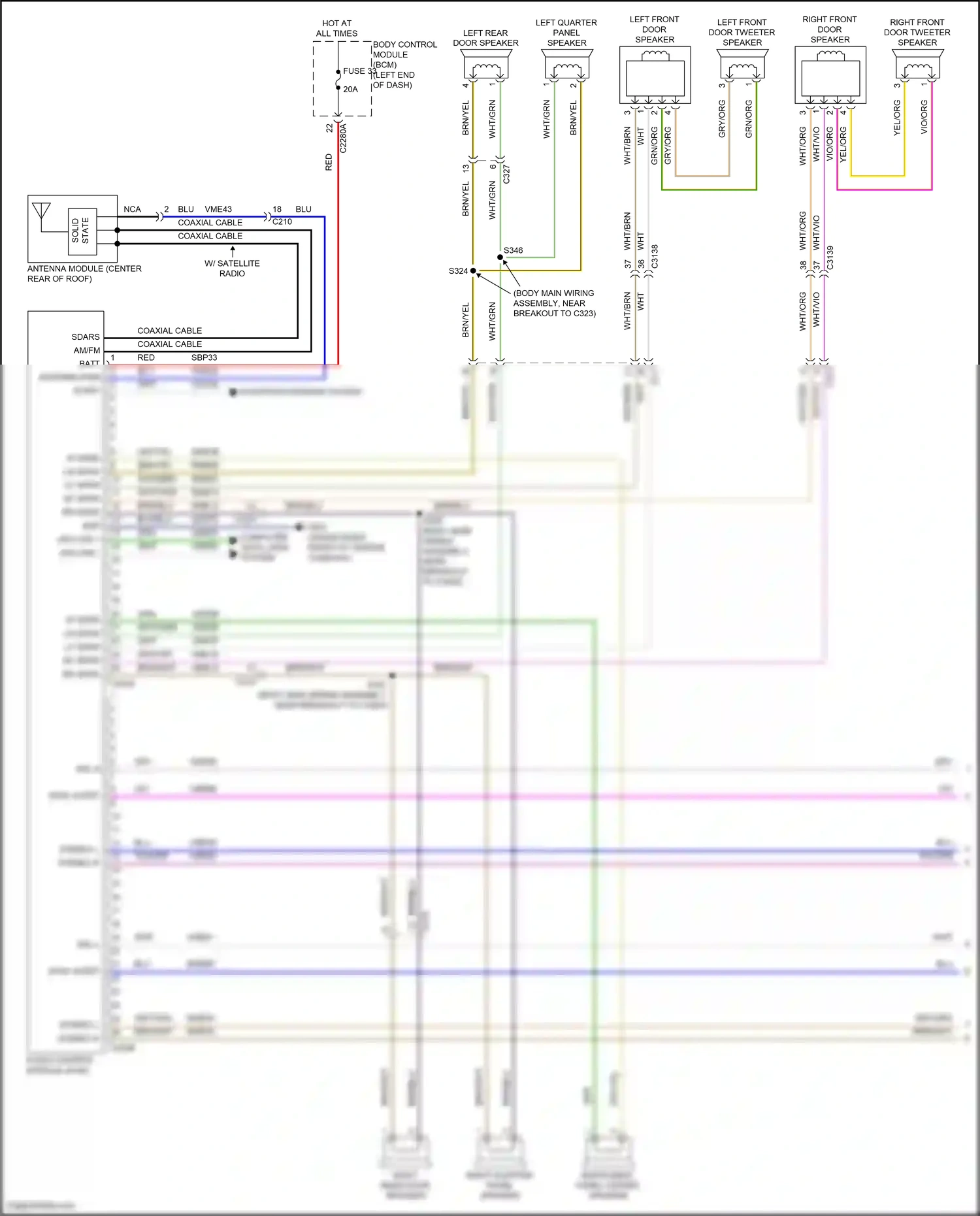 Wiring diagram fuse 33 for Ford Explorer V facelift (2015-2018) (7 of 14)