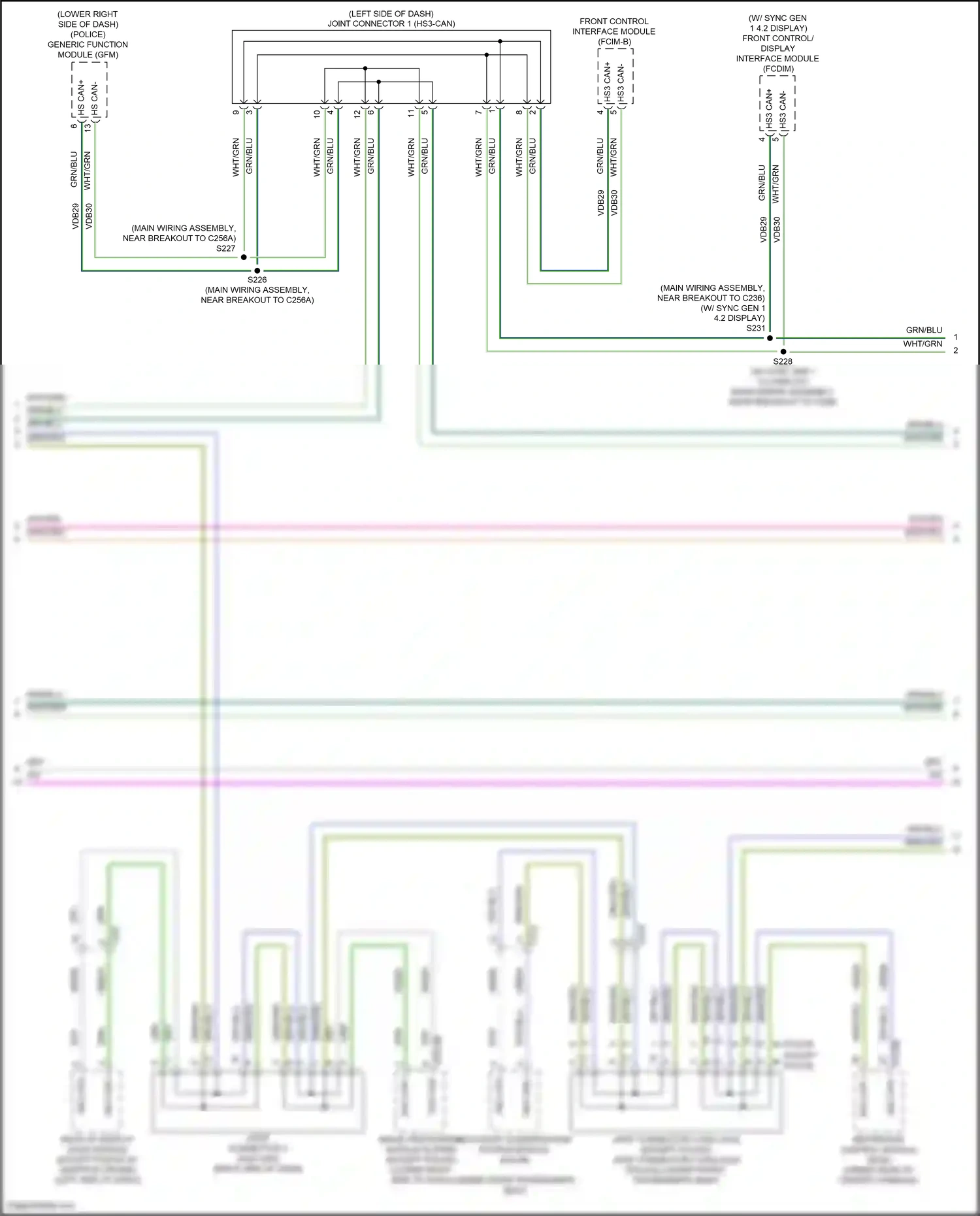 Wiring diagram grn/org for Ford Explorer V facelift (2015-2018) (21 of 67)