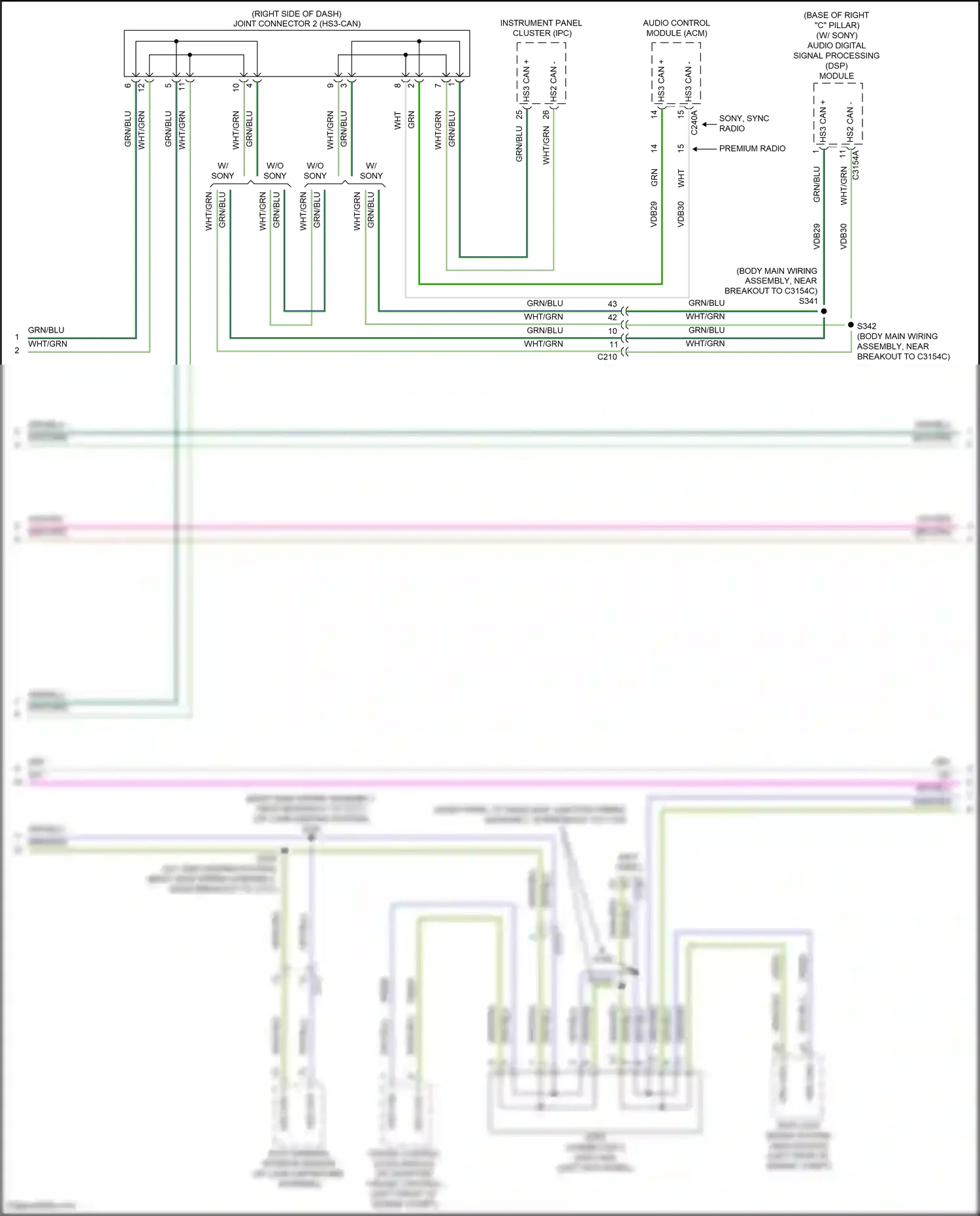 Wiring diagram grn/org for Ford Explorer V facelift (2015-2018) (22 of 67)