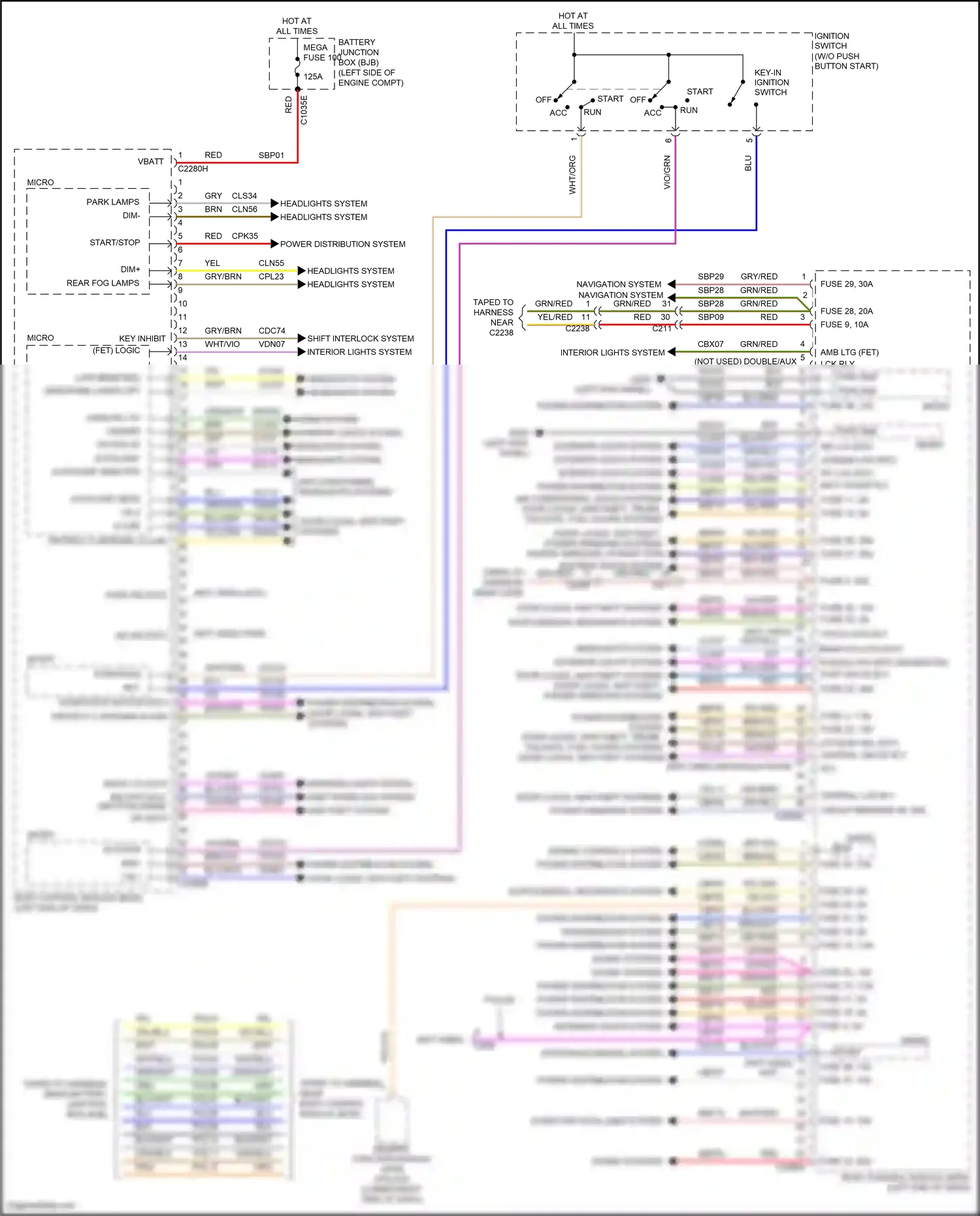 Wiring diagram grn/org for Ford Explorer V facelift (2015-2018) (3 of 67)