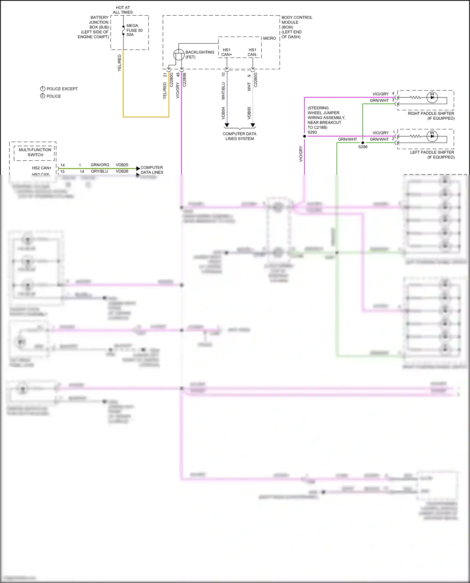 Wiring diagram grn/wht for Ford Explorer V facelift (2015-2018) (14 of 44)