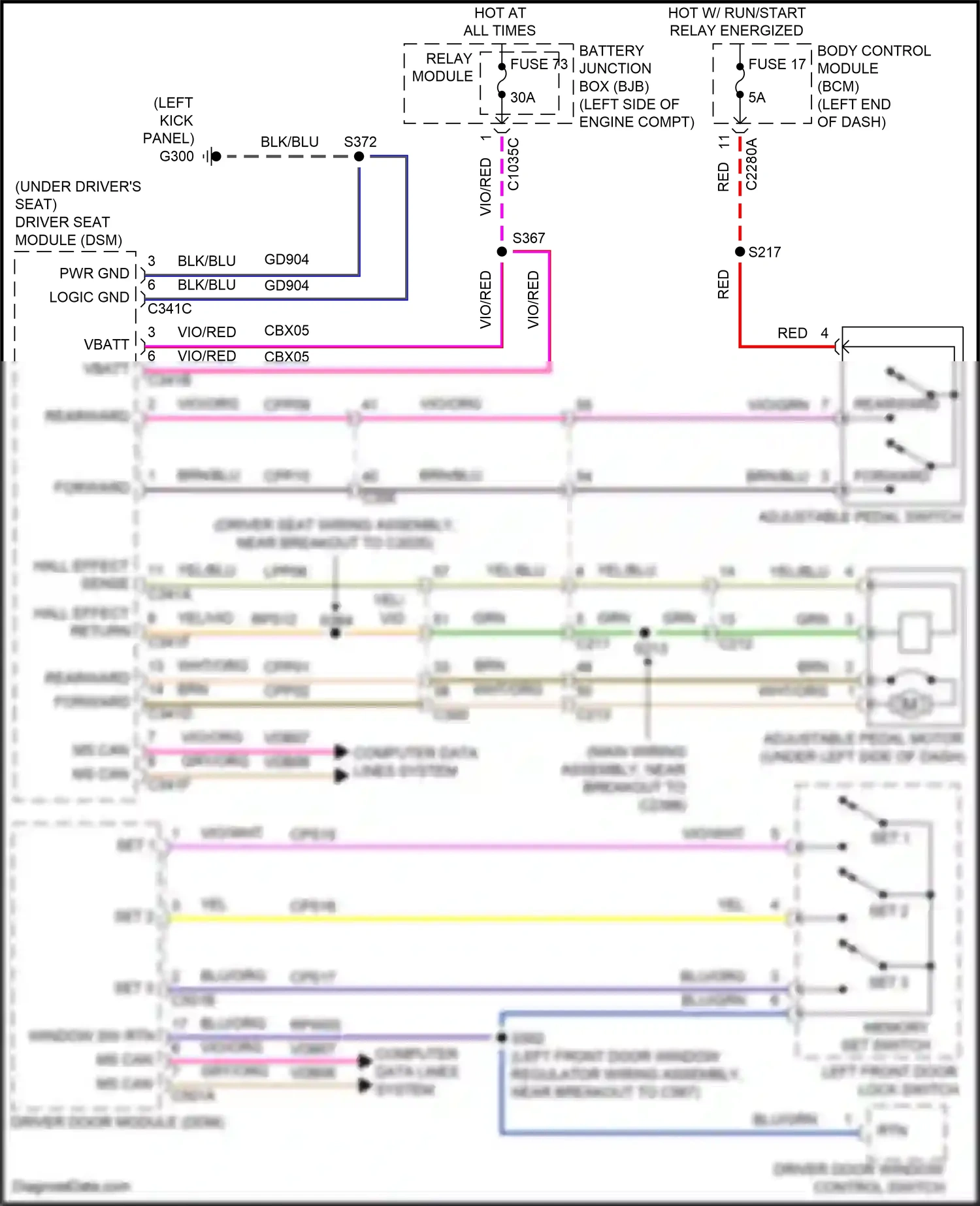 Wiring diagram hall effect sense for Ford Explorer V facelift (2015-2018) (1 of 3)
