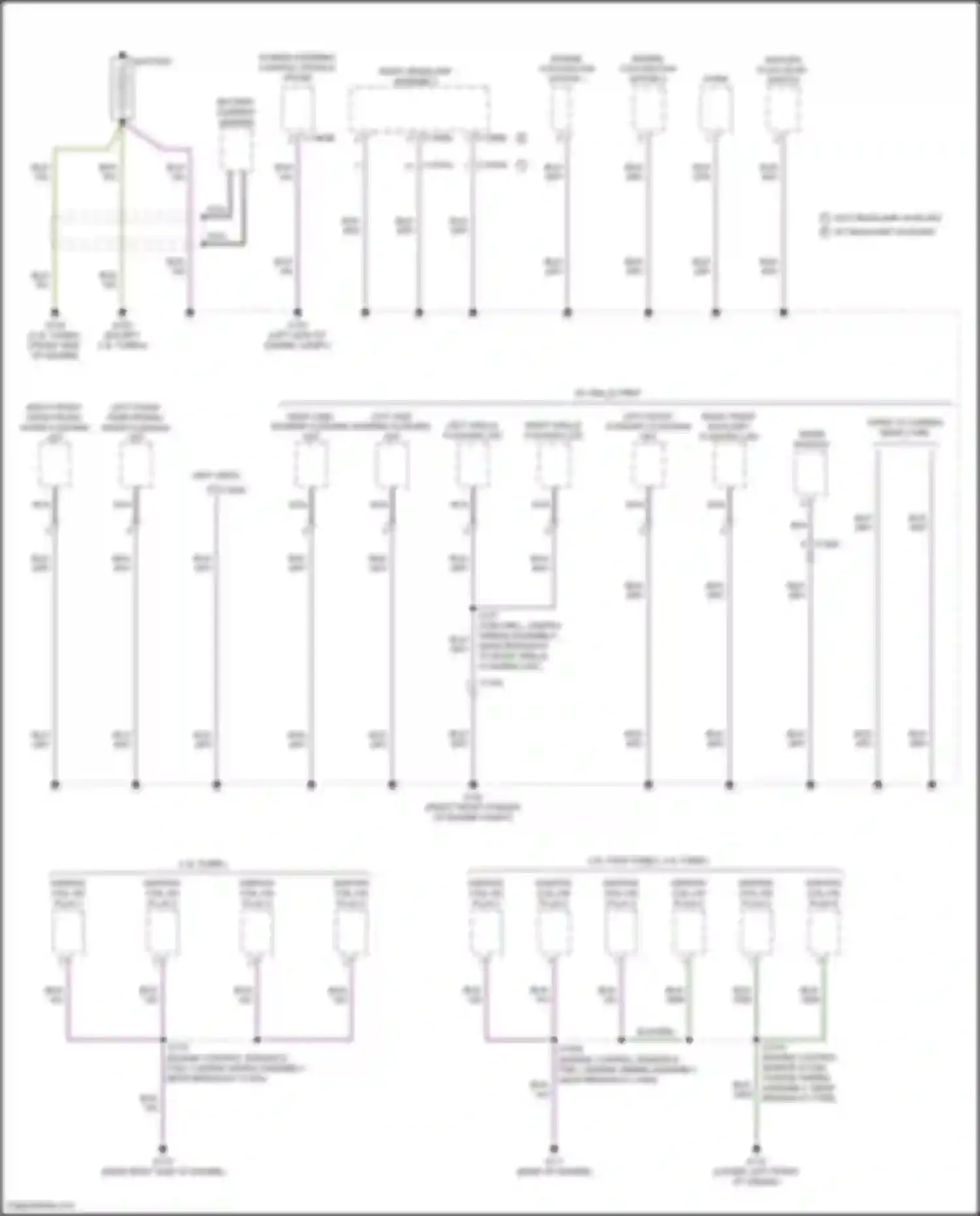 Wiring diagram left front auxiliary flashing led for Ford Explorer V facelift (2015-2018) (2 of 2)