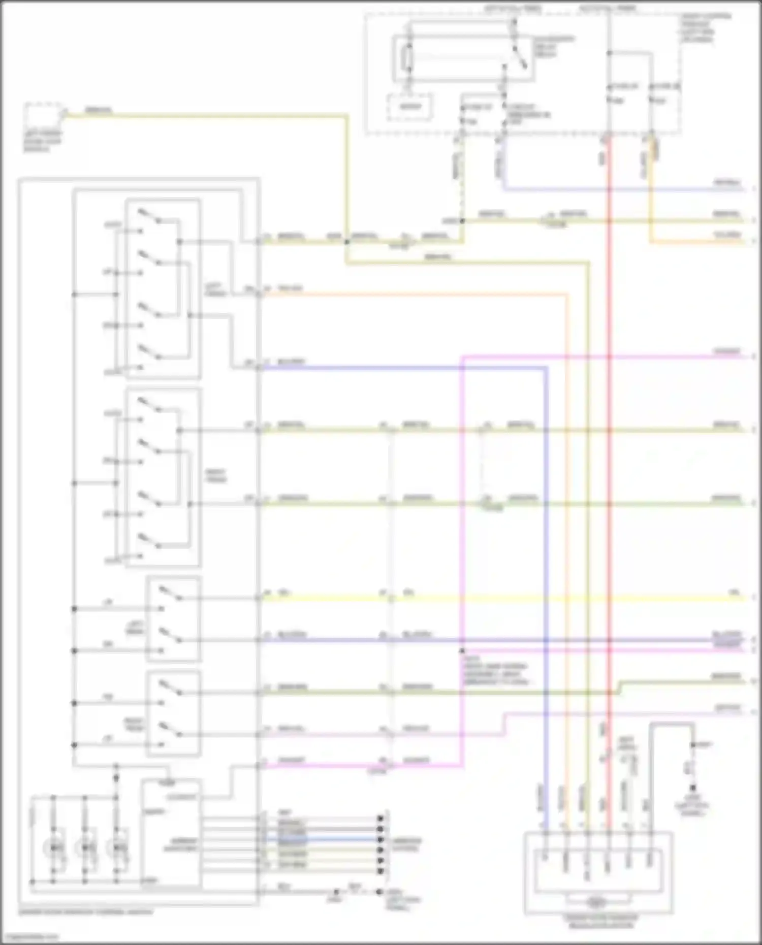 Wiring diagram left front door lock switch for Ford Explorer V facelift (2015-2018) (7 of 8)