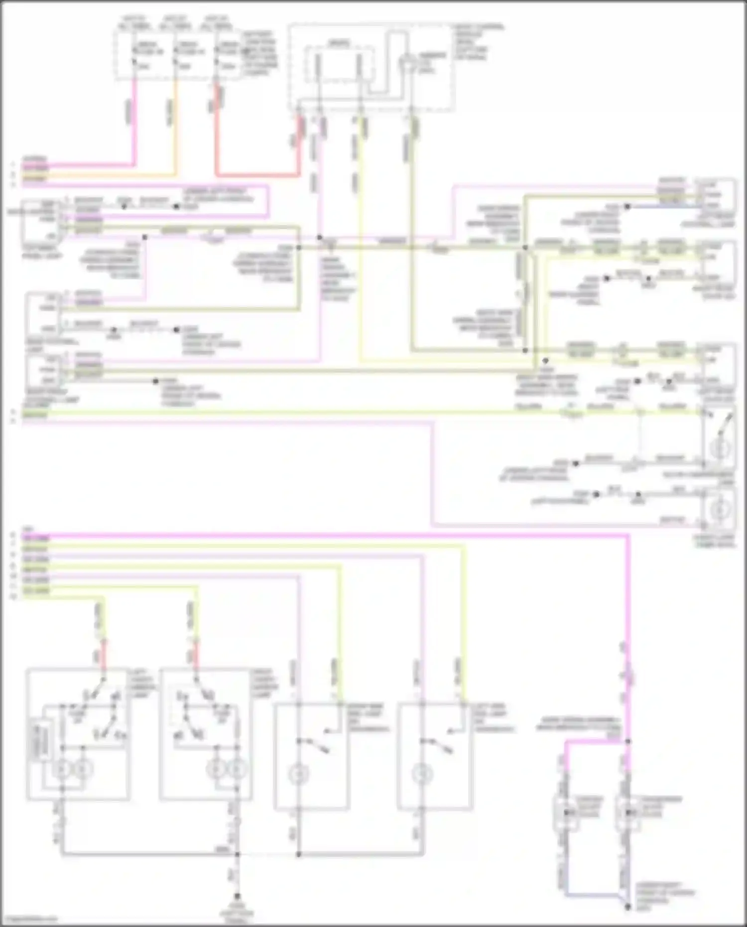Wiring diagram left side rail lamp for Ford Explorer V facelift (2015-2018) (1 of 3)