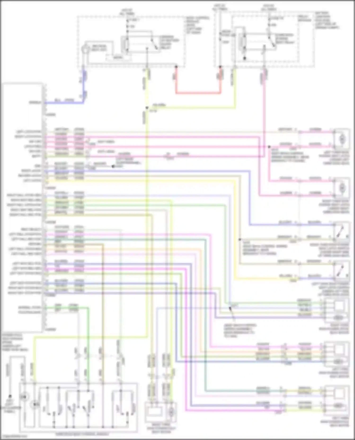 Wiring diagram left third row power-fold seat motor for Ford Explorer V facelift (2015-2018) (1 of 1)