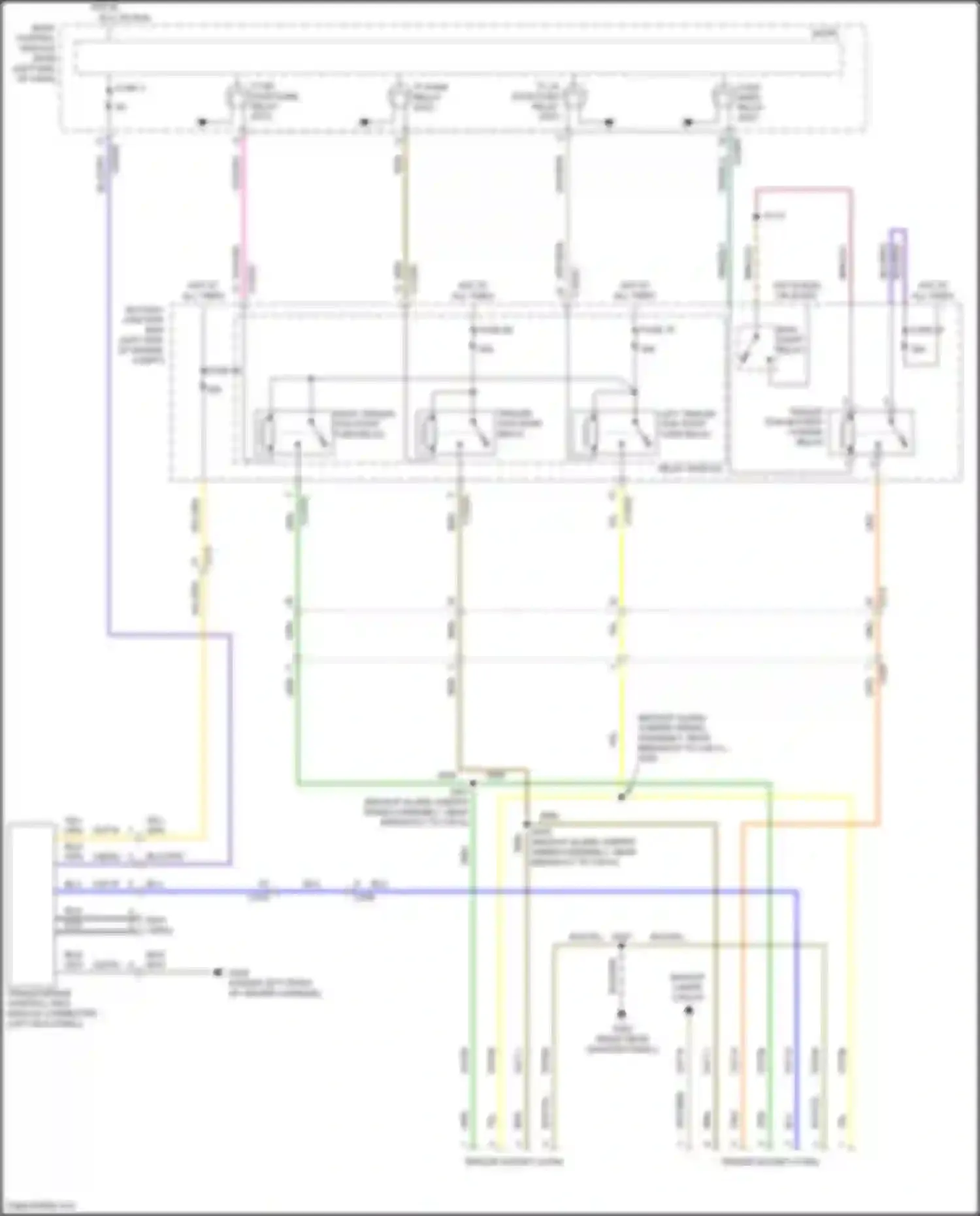 Wiring diagram left trailer tow stop turn relay for Ford Explorer V facelift (2015-2018) (2 of 2)
