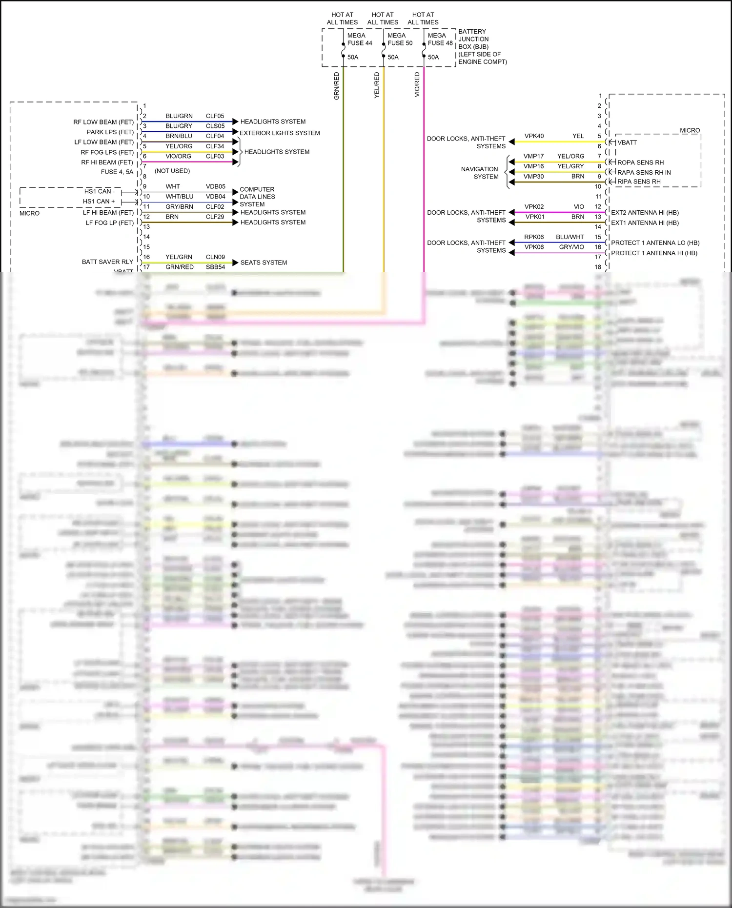 Wiring diagram mega fuse 48 for Ford Explorer V facelift (2015-2018) (1 of 6)