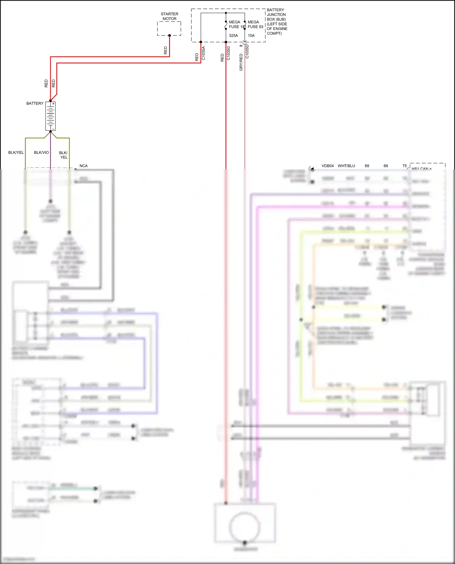 Wiring diagram mega fuse 93 for Ford Explorer V facelift (2015-2018) (1 of 2)