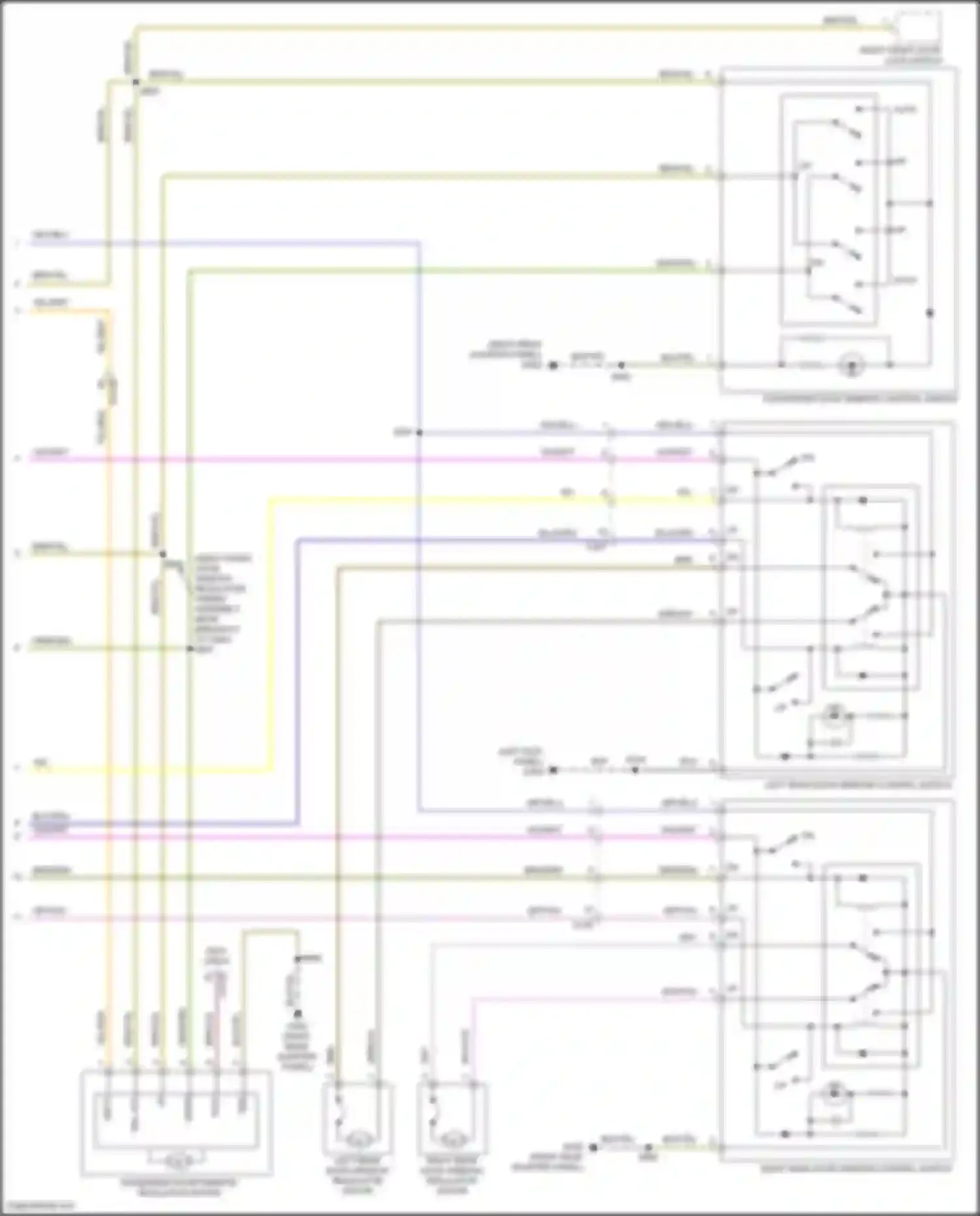 Wiring diagram passenger door window control switch for Ford Explorer V facelift (2015-2018) (5 of 5)