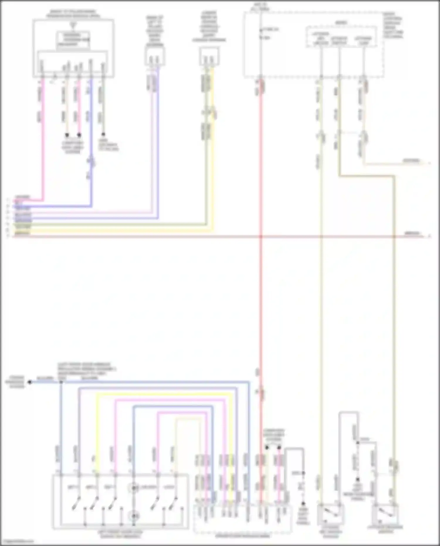 Wiring diagram power windows system for Ford Explorer V facelift (2015-2018) (3 of 6)