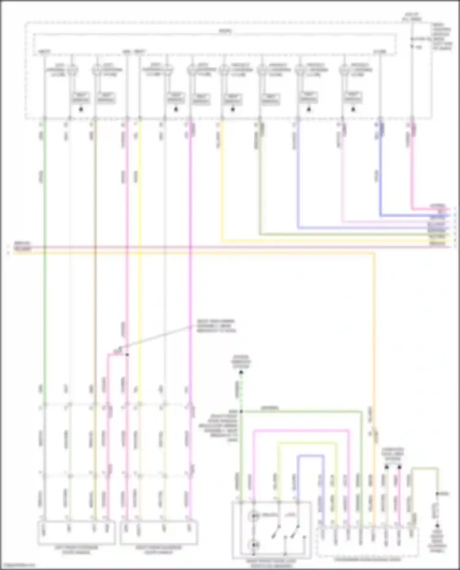 Wiring diagram power windows system for Ford Explorer V facelift (2015-2018) (2 of 6)