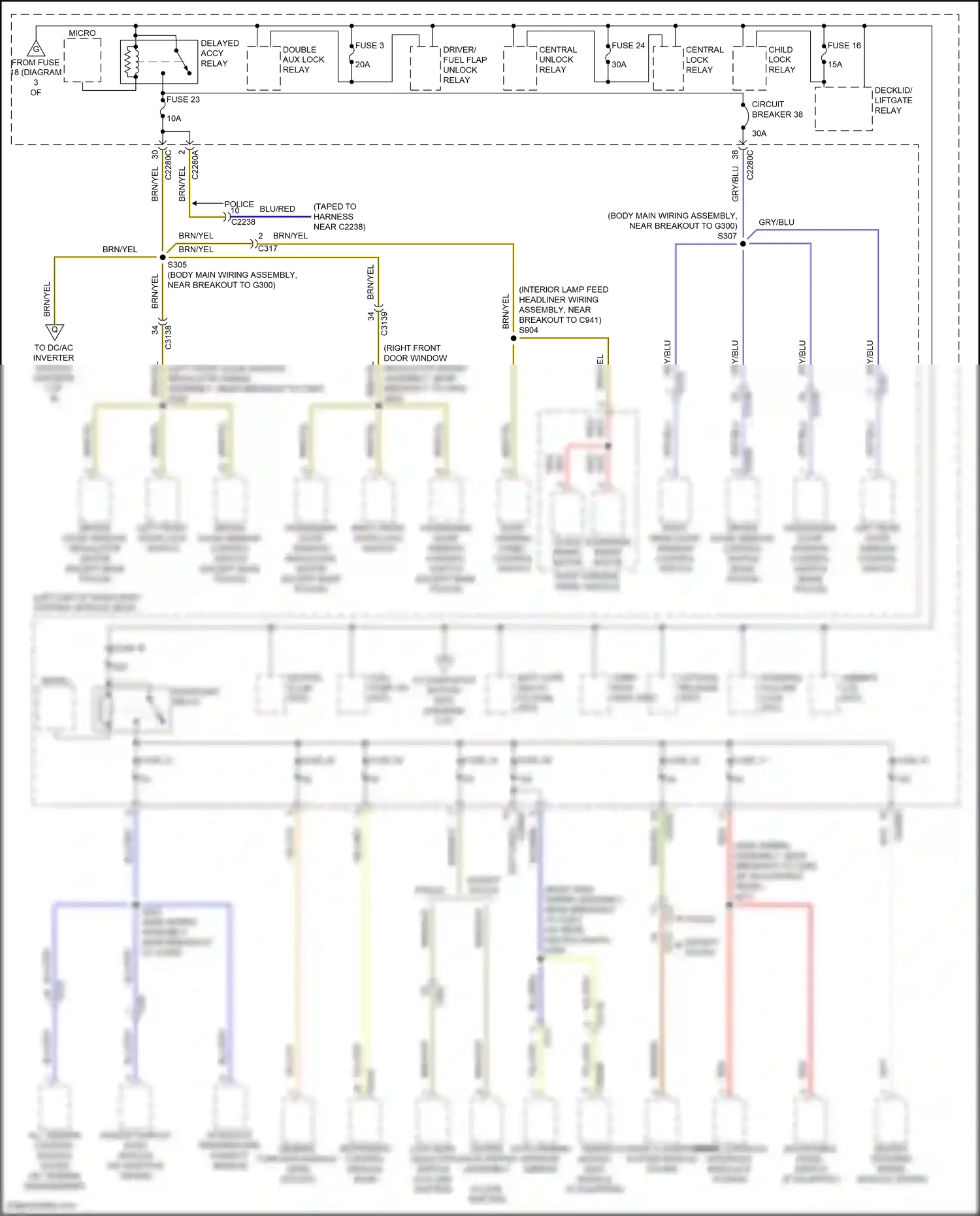 Wiring diagram red for Ford Explorer V facelift (2015-2018) (6 of 50)