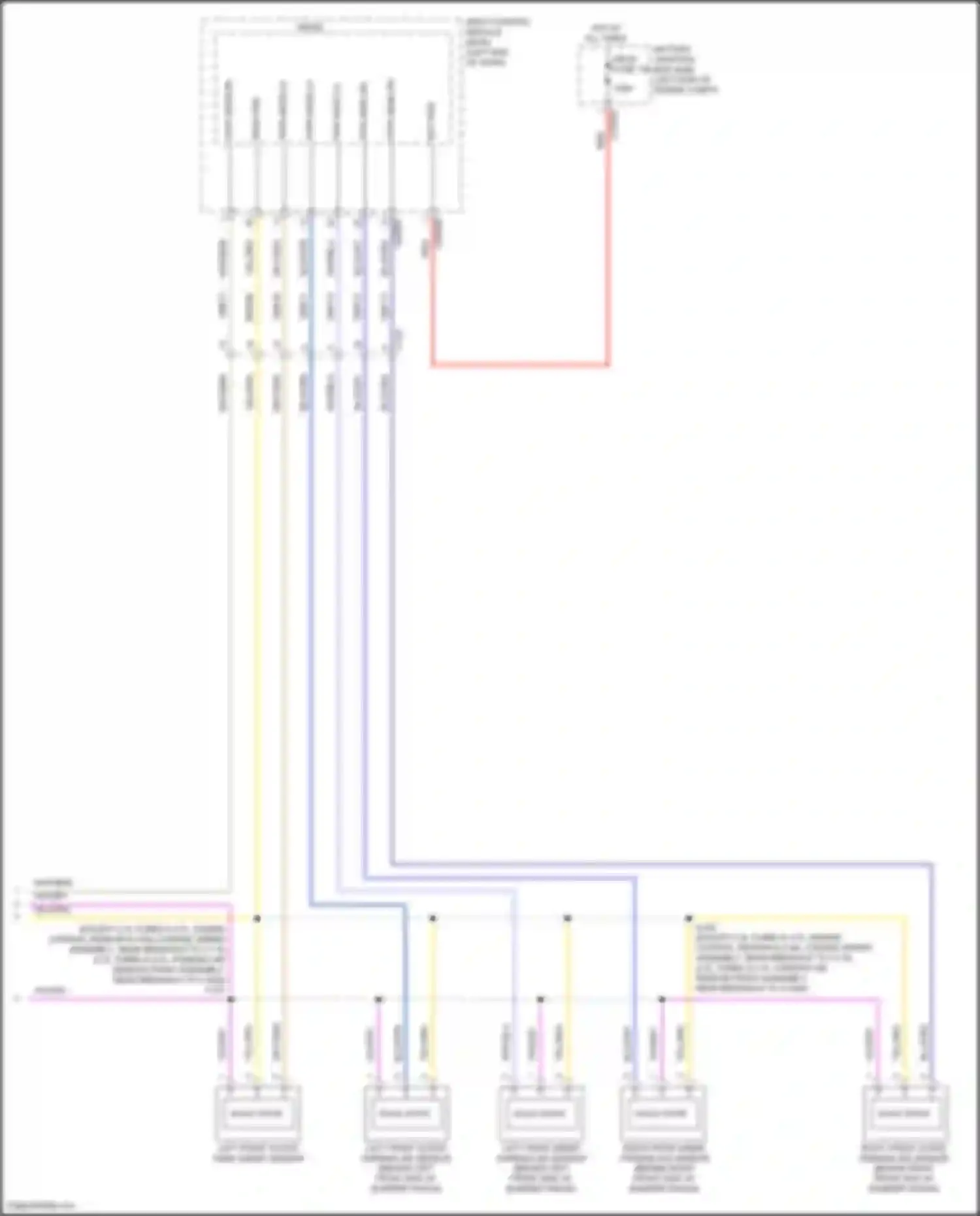 Wiring diagram right front outer parking aid sensor for Ford Explorer V facelift (2015-2018) (1 of 1)