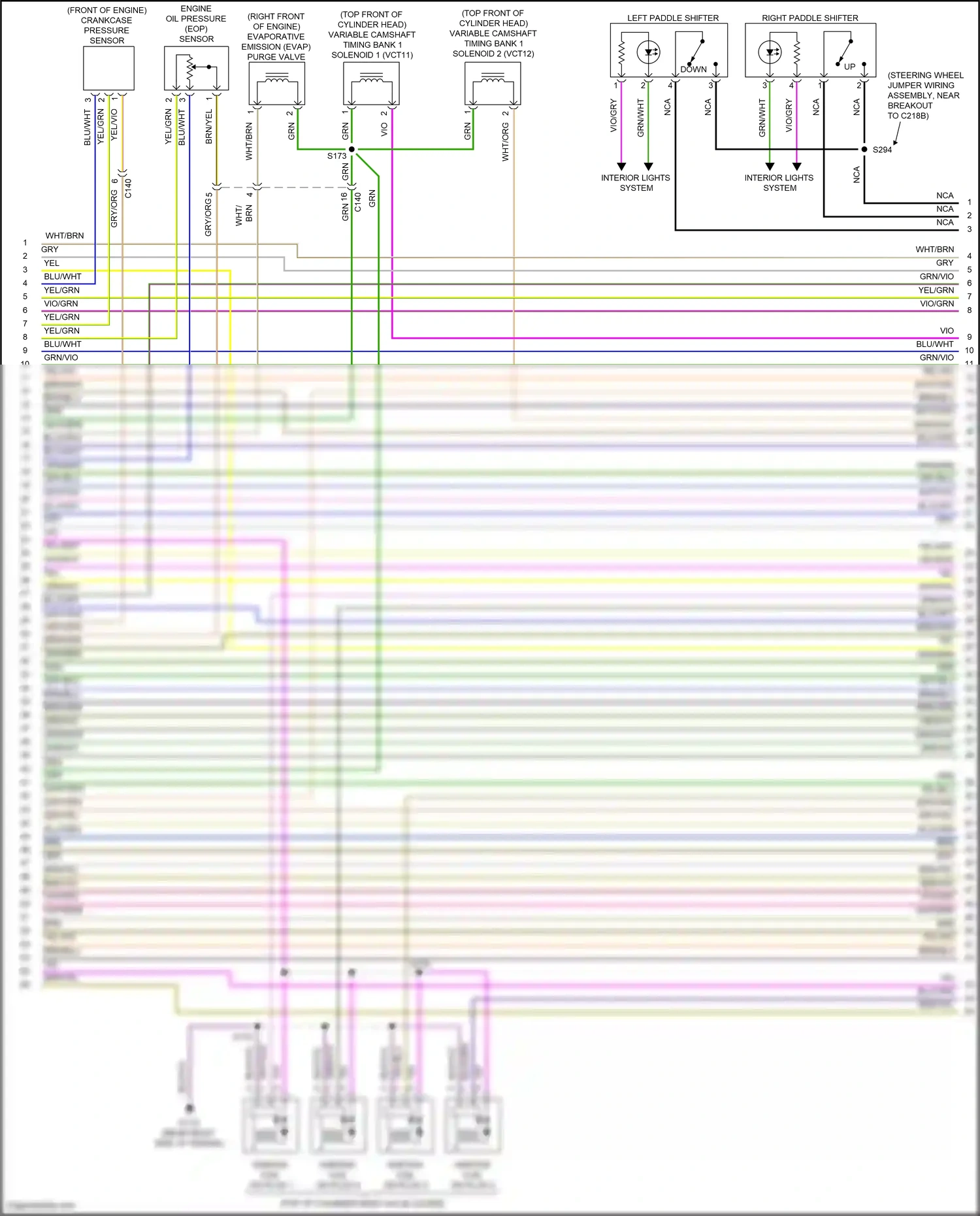 Wiring diagram right paddle shifter for Ford Explorer V facelift (2015-2018) (5 of 6)