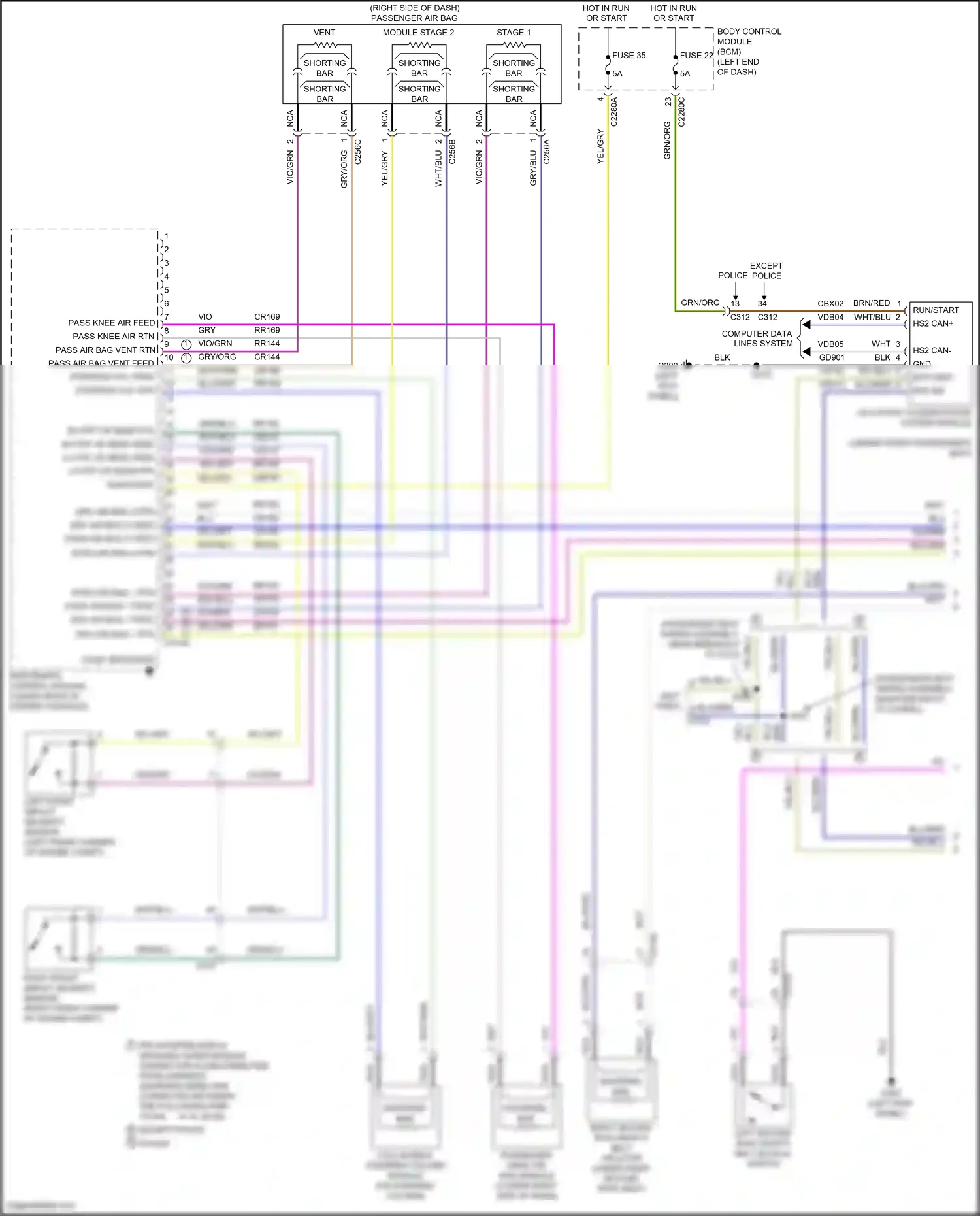 Wiring diagram stage 1 for Ford Explorer V facelift (2015-2018) (1 of 2)