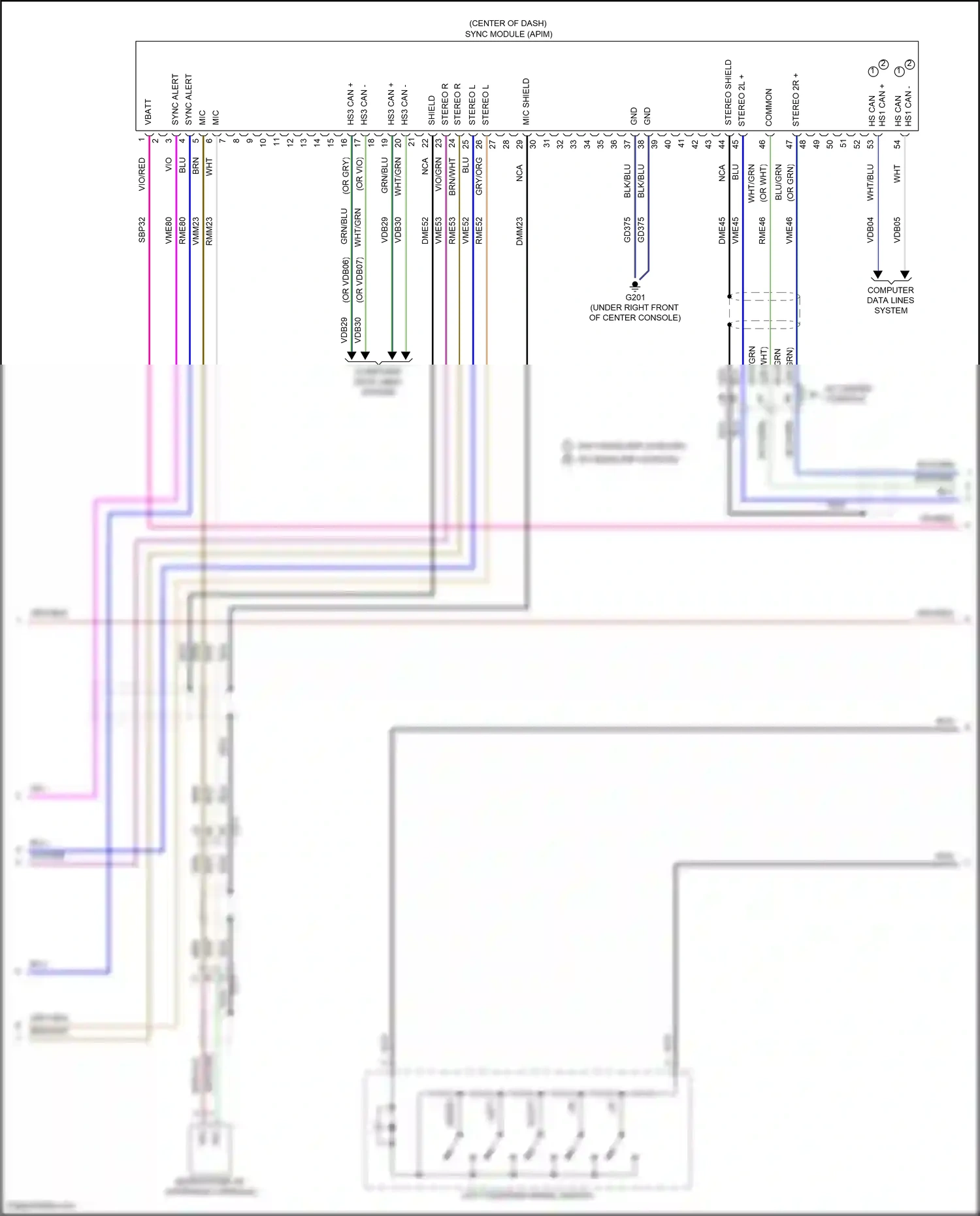Wiring diagram sync alert - for Ford Explorer V facelift (2015-2018) (8 of 12)