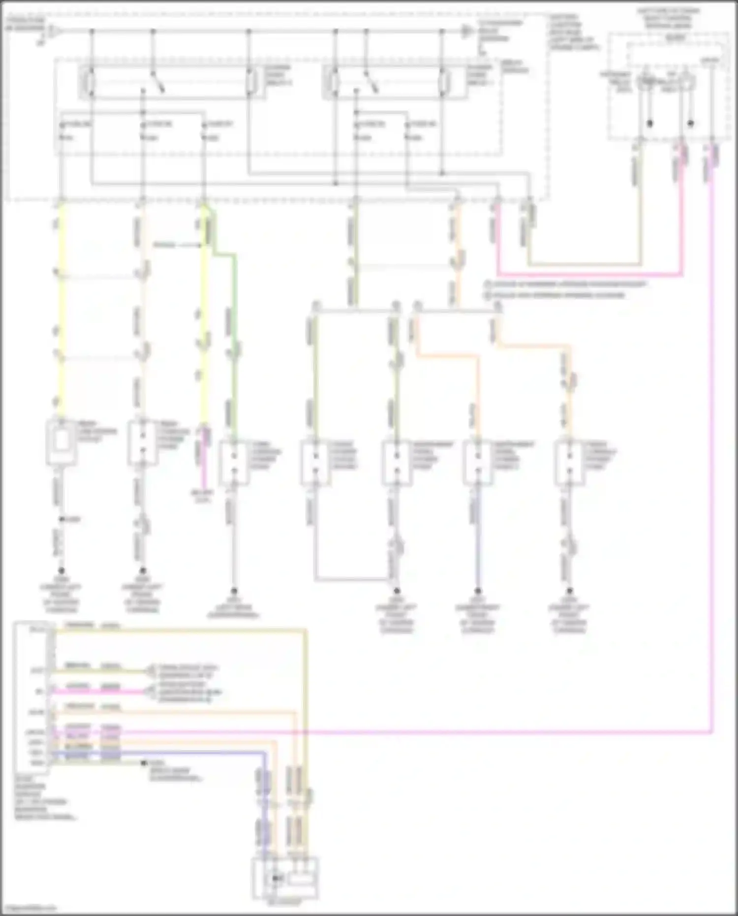 Wiring diagram third console power point for Ford Explorer V facelift (2015-2018) (1 of 1)