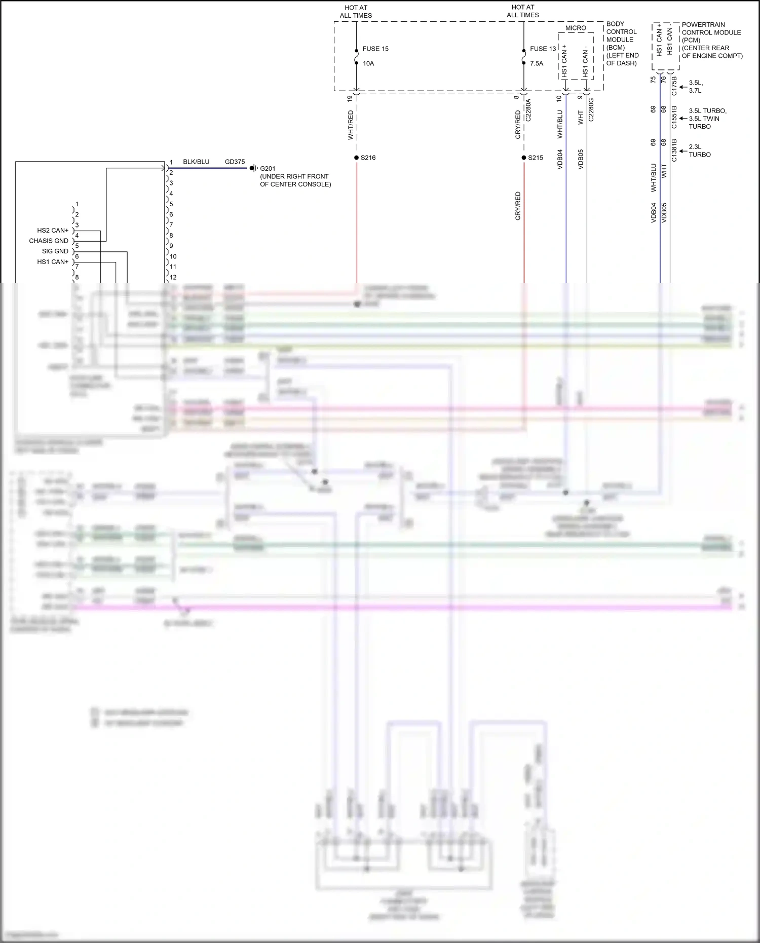 Wiring diagram vio/org for Ford Explorer V facelift (2015-2018) (11 of 74)