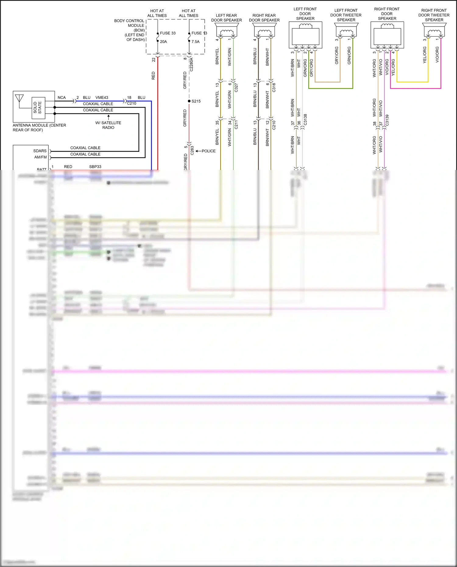 Wiring diagram vio/org for Ford Explorer V facelift (2015-2018) (19 of 74)