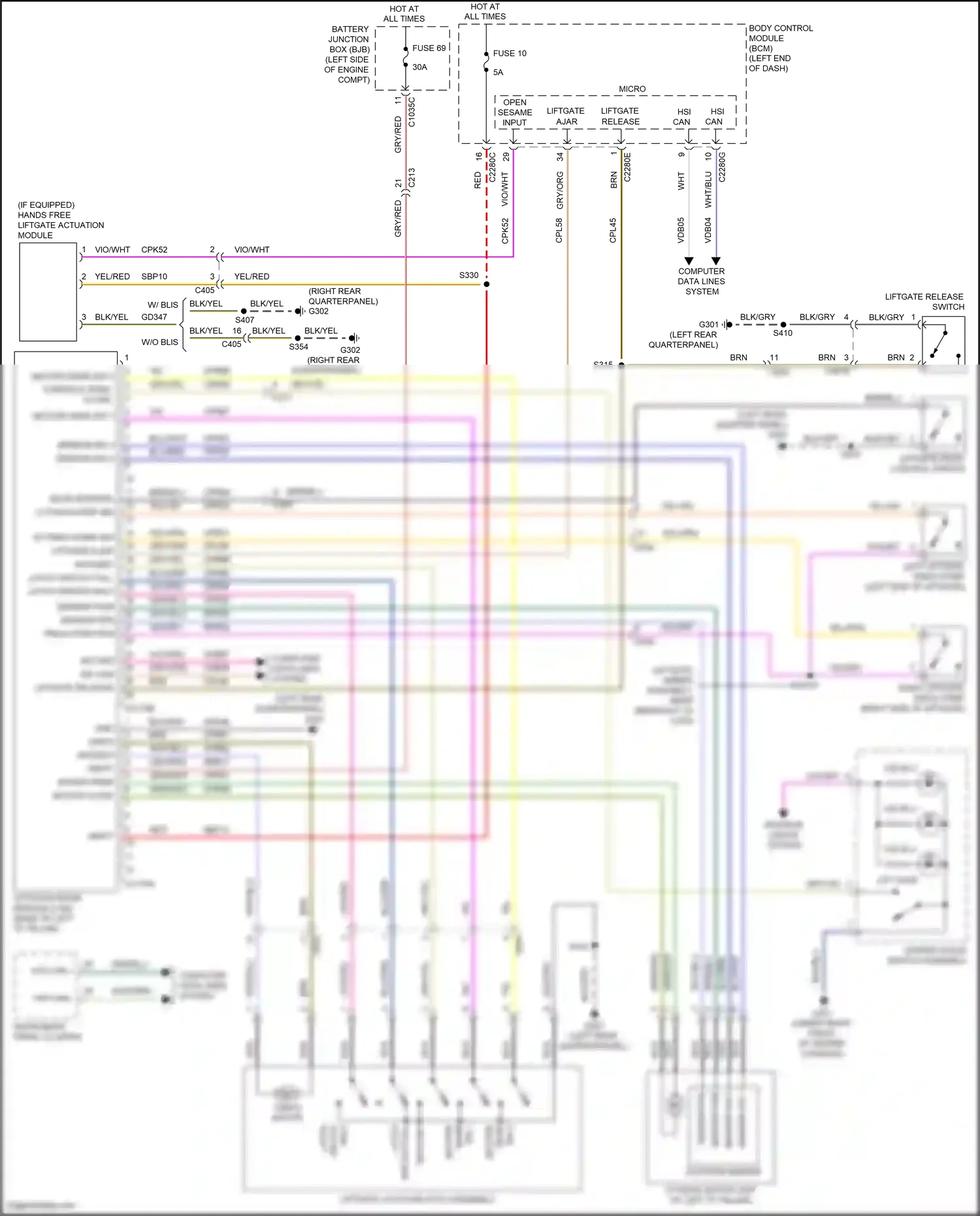 Wiring diagram vio/wht for Ford Explorer V facelift (2015-2018) (7 of 51)