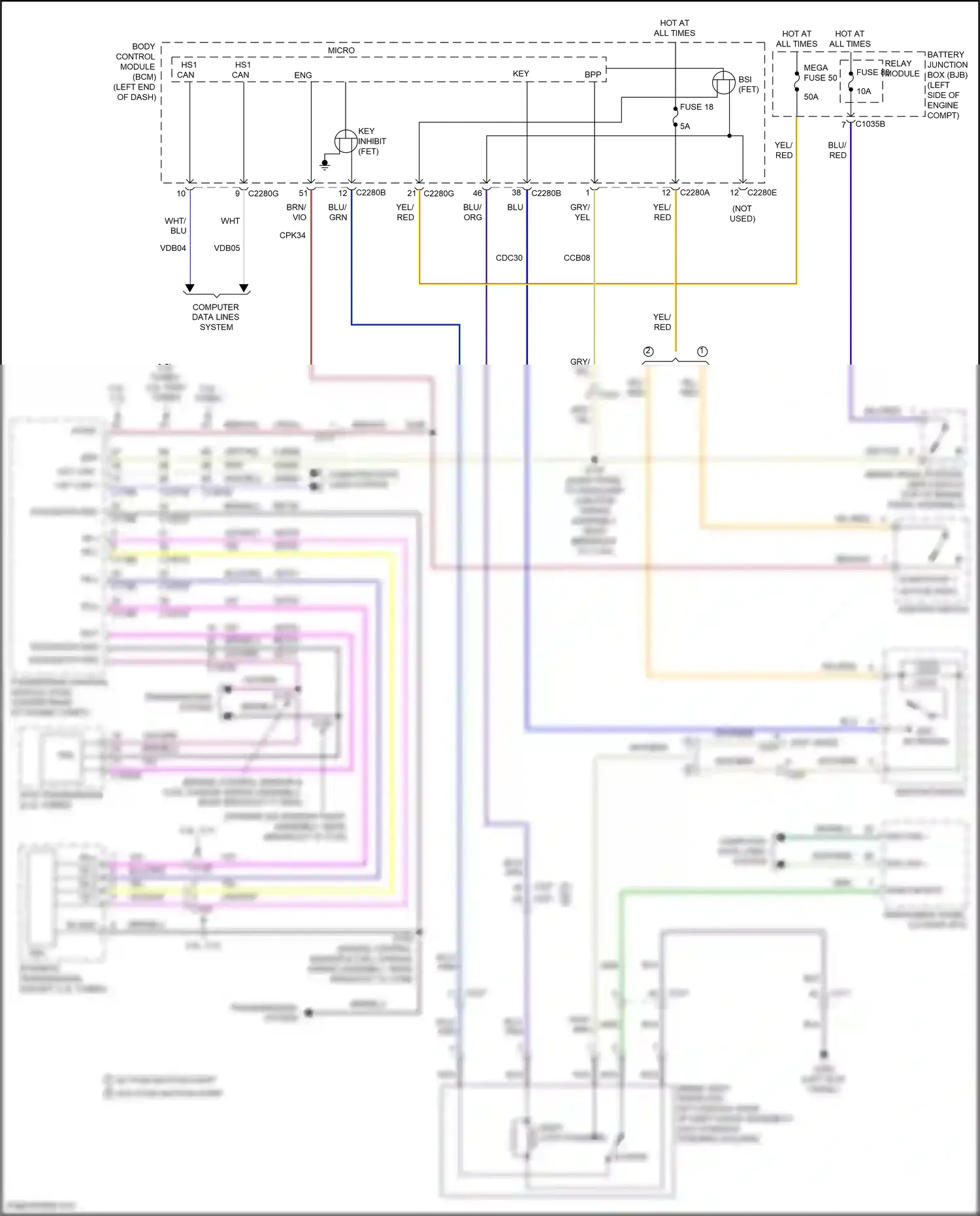 Wiring diagram wht/brn for Ford Explorer V facelift (2015-2018) (4 of 51)