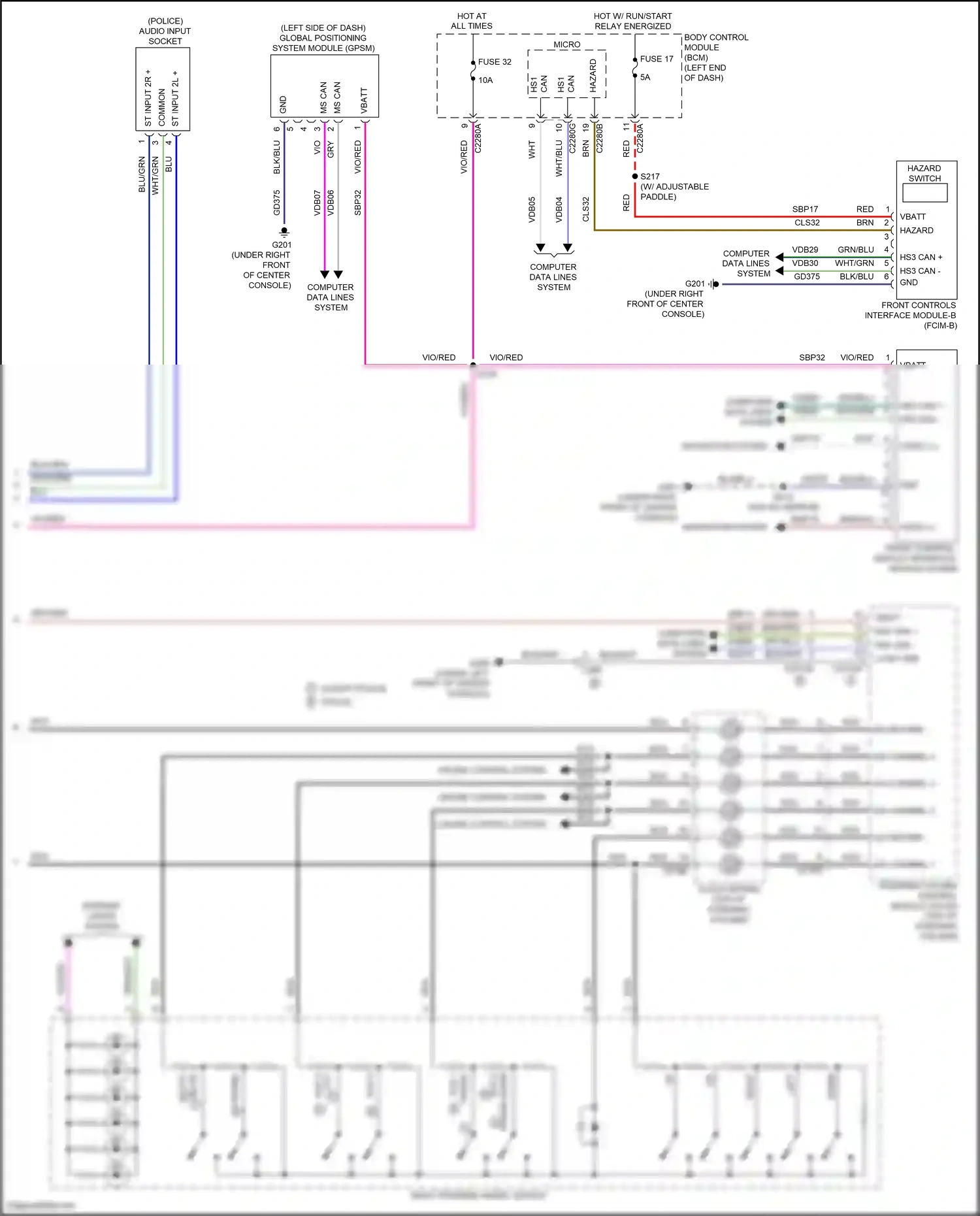 Wiring diagram wht/grn for Ford Explorer V facelift (2015-2018) (19 of 78)