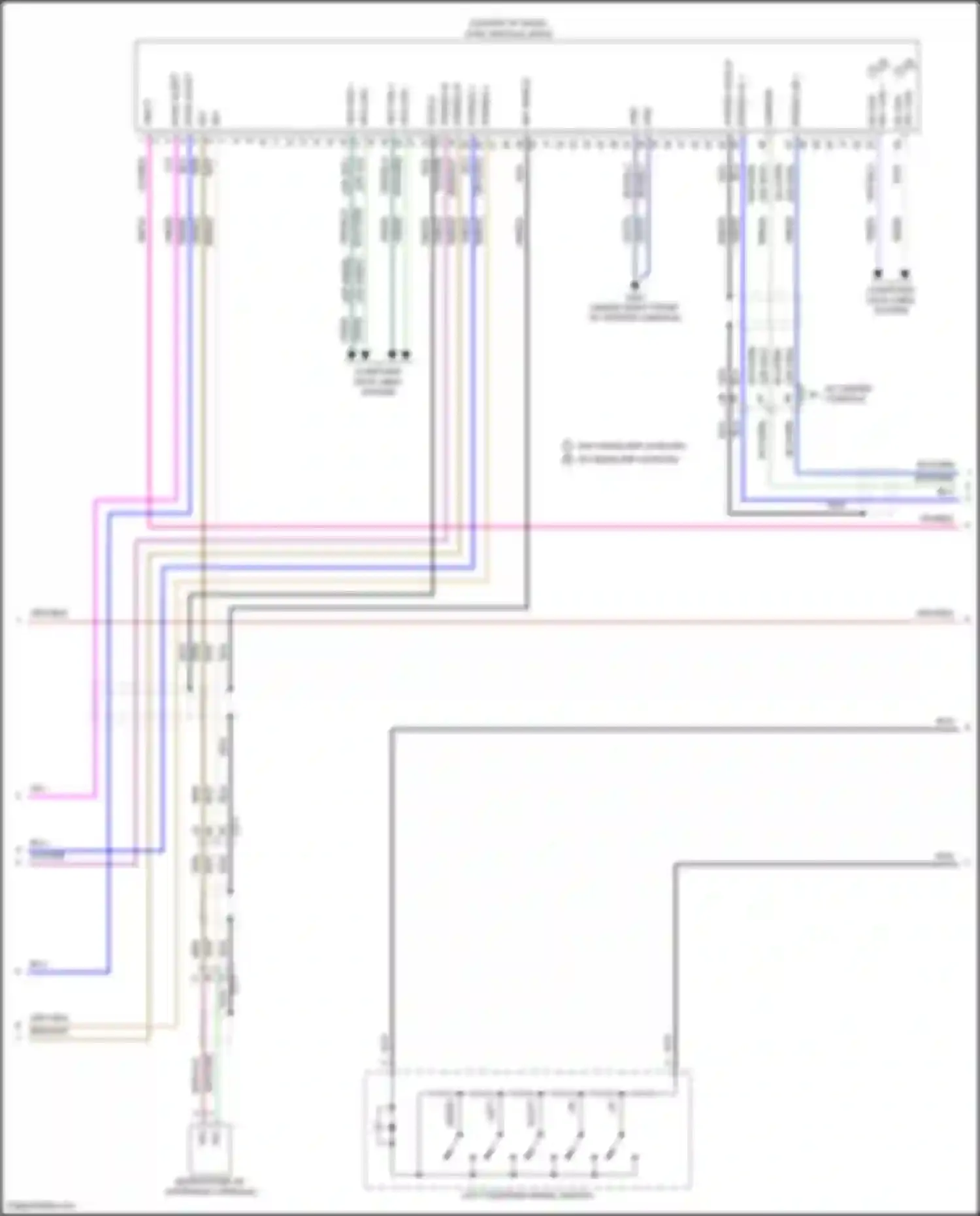 Wiring diagram w/o headlamp leveling w/ headlamp leveling for Ford Explorer V facelift (2015-2018) (3 of 4)
