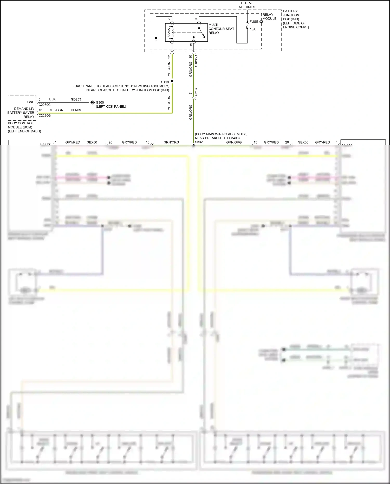 Wiring diagram yel/grn for Ford Explorer V facelift (2015-2018) (7 of 53)