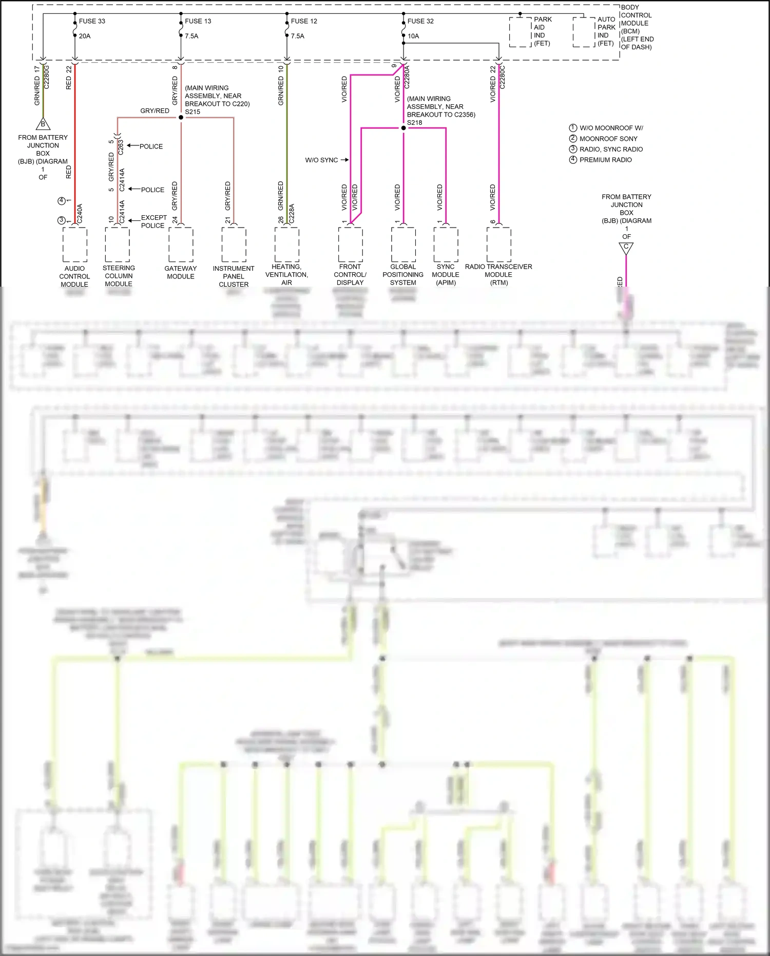 Wiring diagram yel/red for Ford Explorer V facelift (2015-2018) (7 of 31)