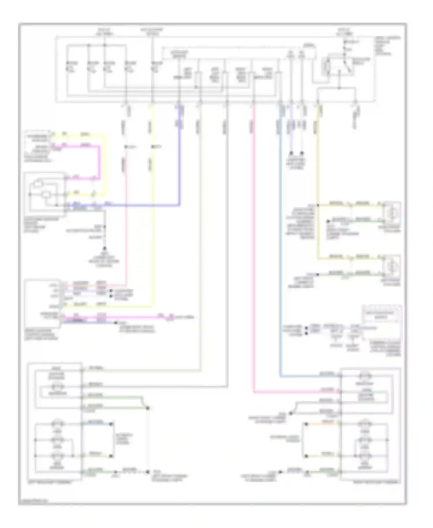 Explorer Ford V (2010-2015): Headlights circuit, without high intensity gas discharge headlights