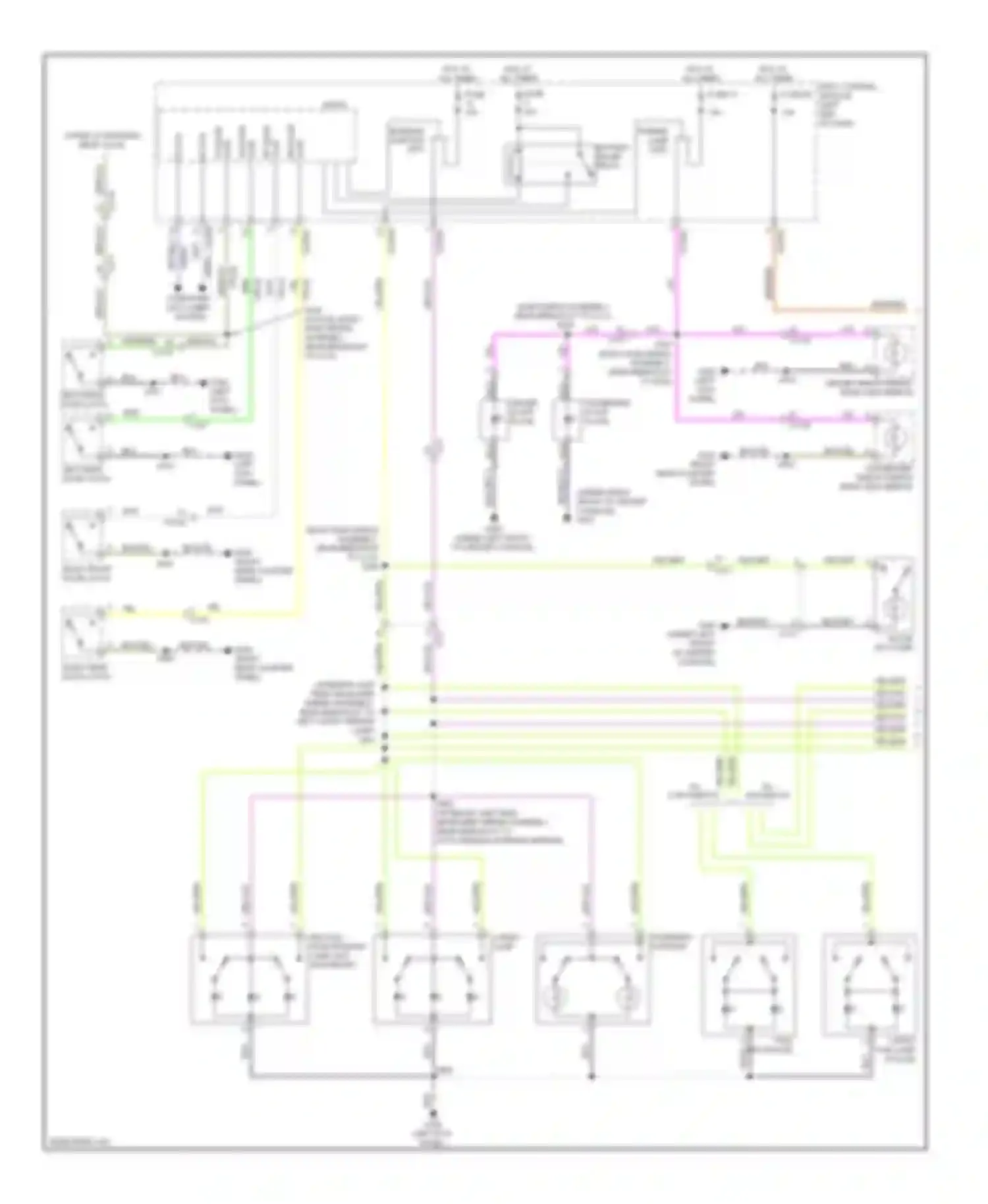 Explorer Ford V (2010-2015): Courtesy lamps circuit (1 of 2)