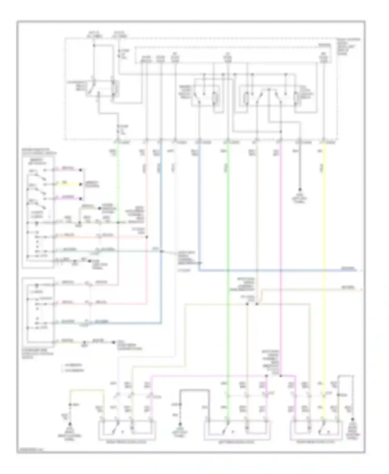Explorer Ford V (2010-2015): Power door locks circuit, without intelligent access (1 of 2)
