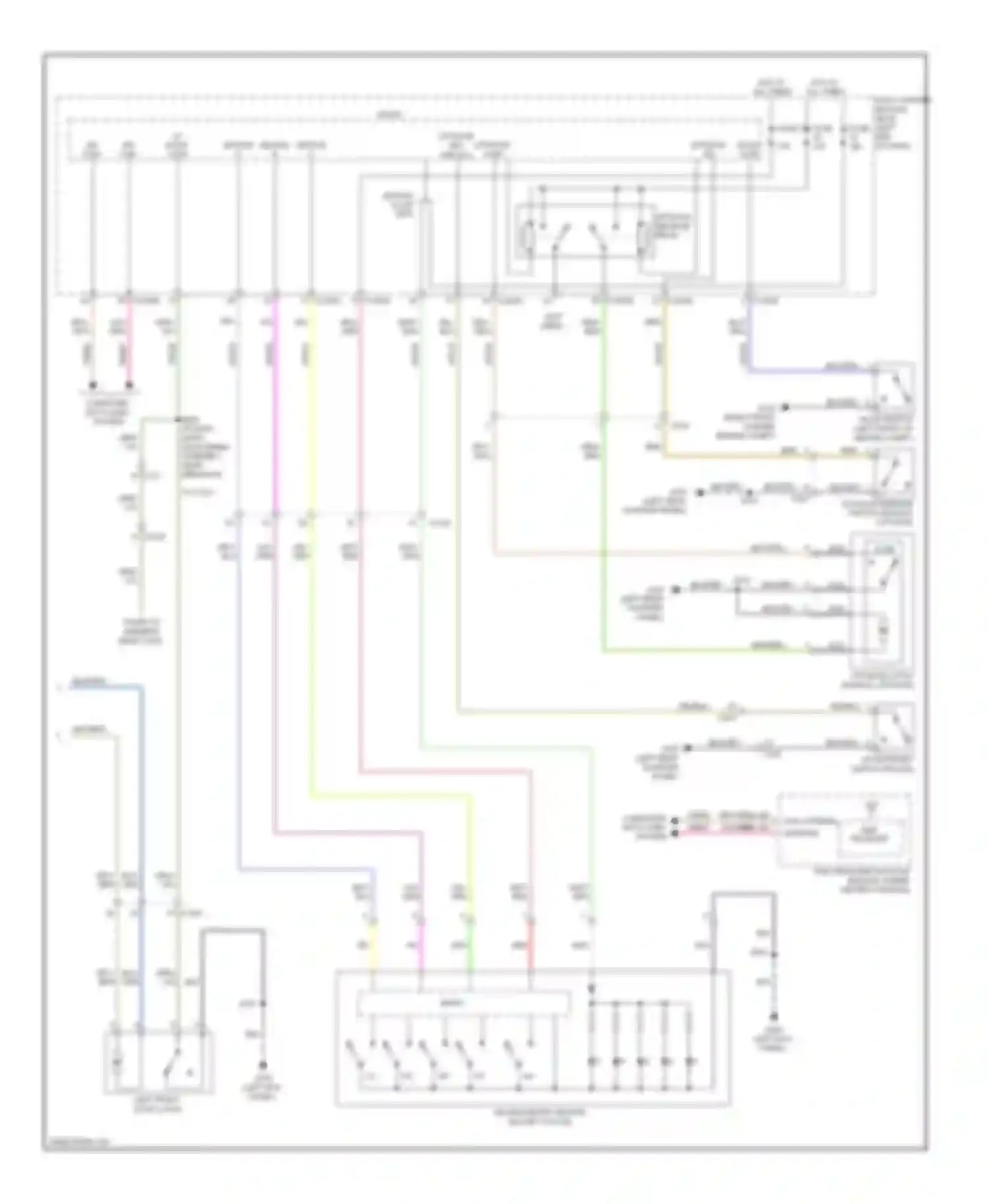 Explorer Ford V (2010-2015): Power door locks circuit, without intelligent access (2 of 2)