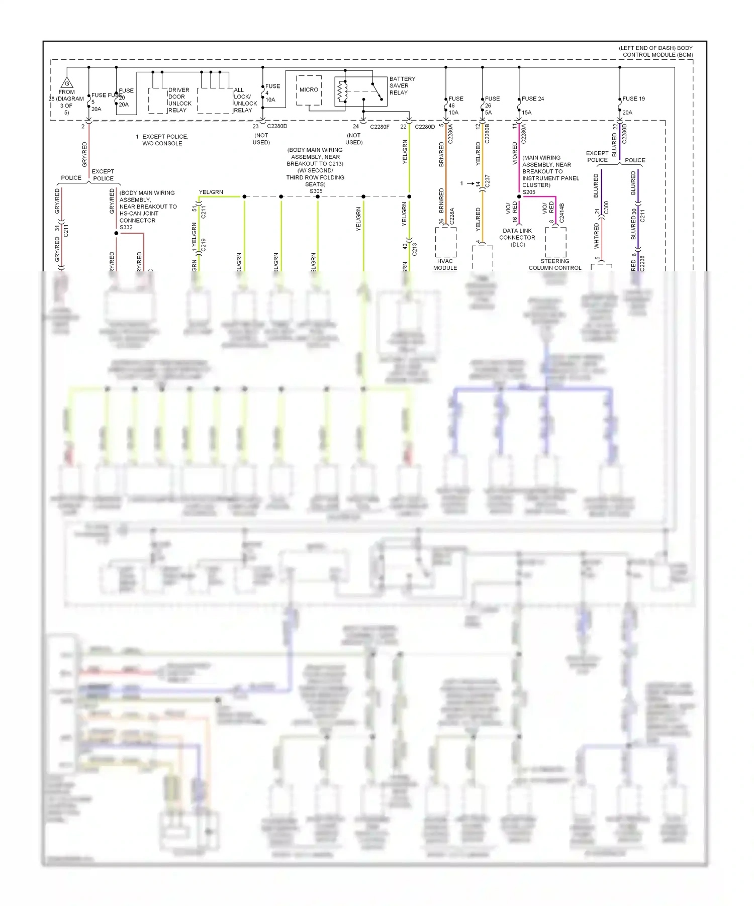 Wiring diagram ac outlet for Ford Explorer V (2010-2015) (1 of 1)