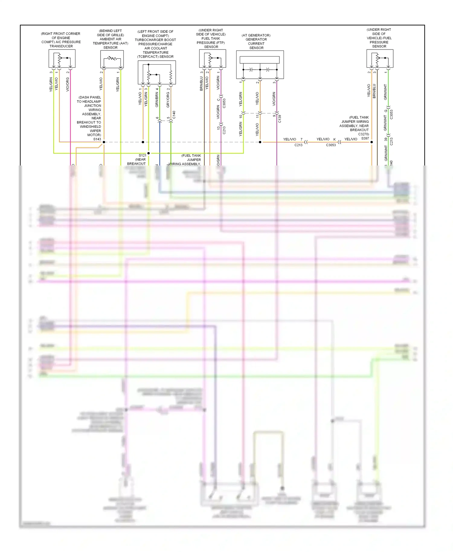 Ford Explorer V (2010-2015) (at generator) generator current sensor wiring diagram  (1 of 2)