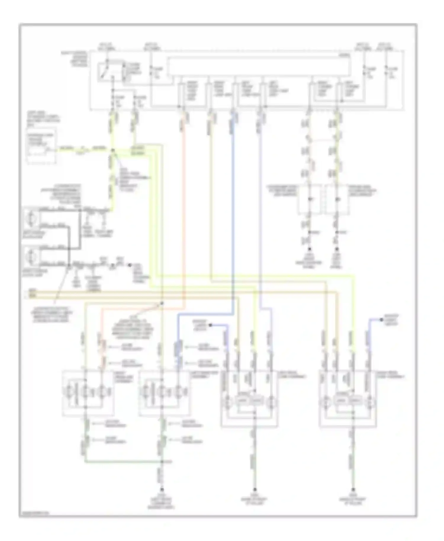 Wiring diagram backup lamps circuit for Ford Explorer V (2010-2015) (1 of 2)